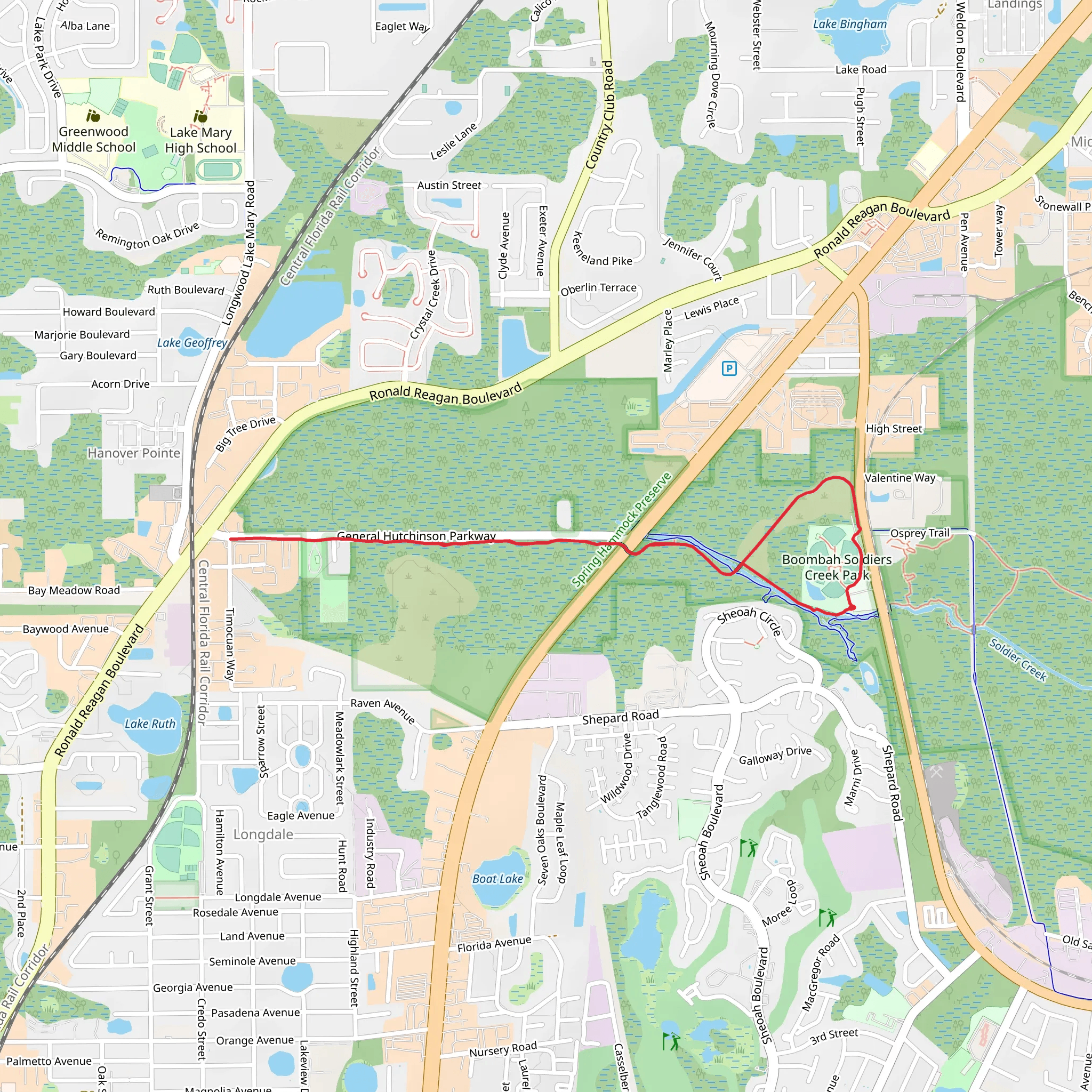 Cross Seminole Trail mobile static map