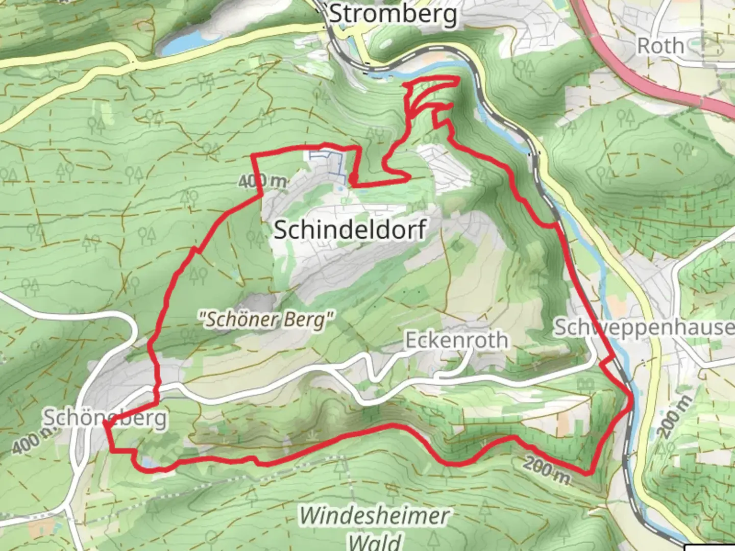 An image depicting the trail Rundweg Neupfalz and Michels Vitaltour Loop and its surrounding area.