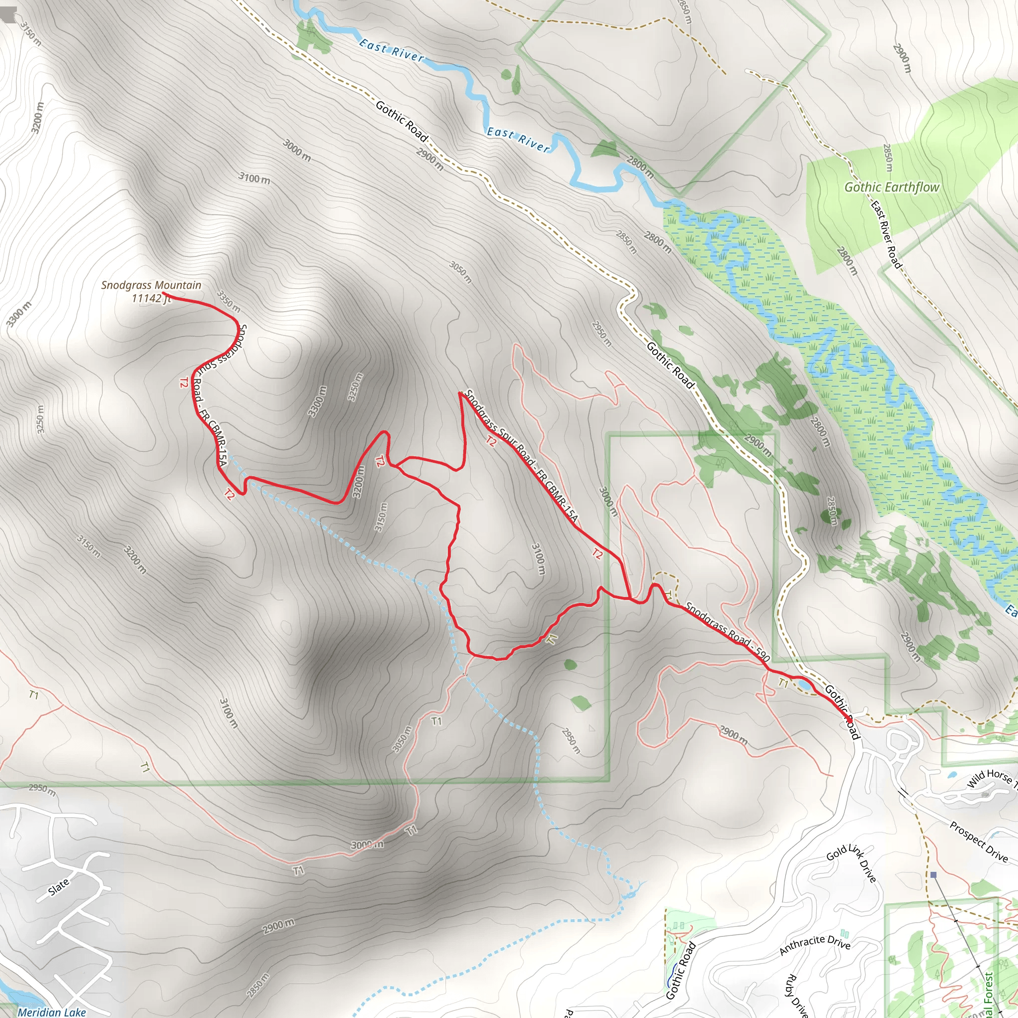 Snodgrass Mountain mobile static map