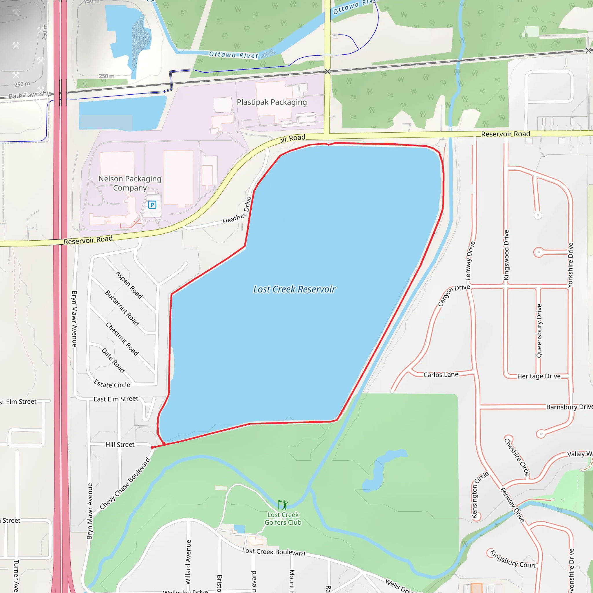 Lost Creek Reservoir Loop mobile static map