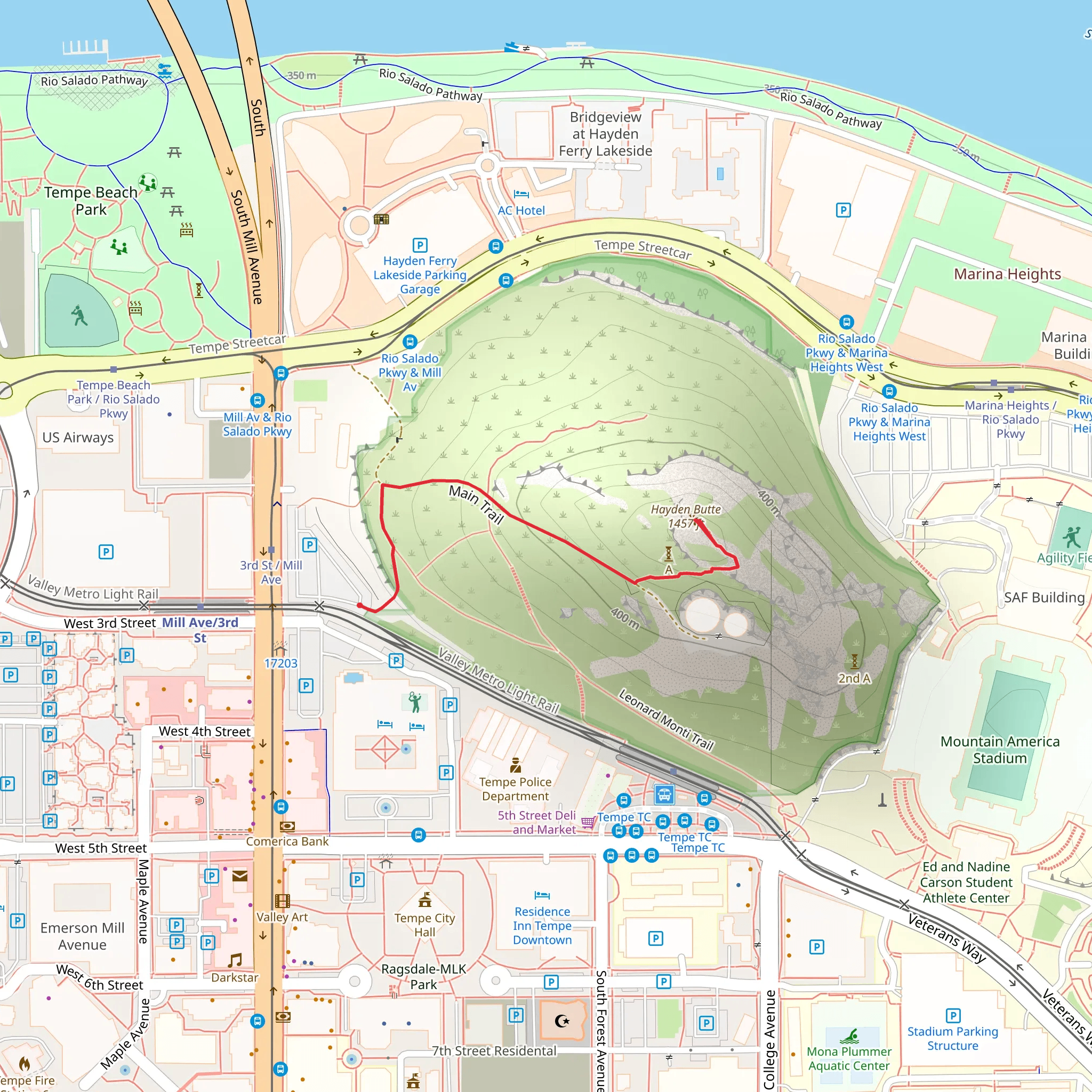 Hayden Butte mobile static map