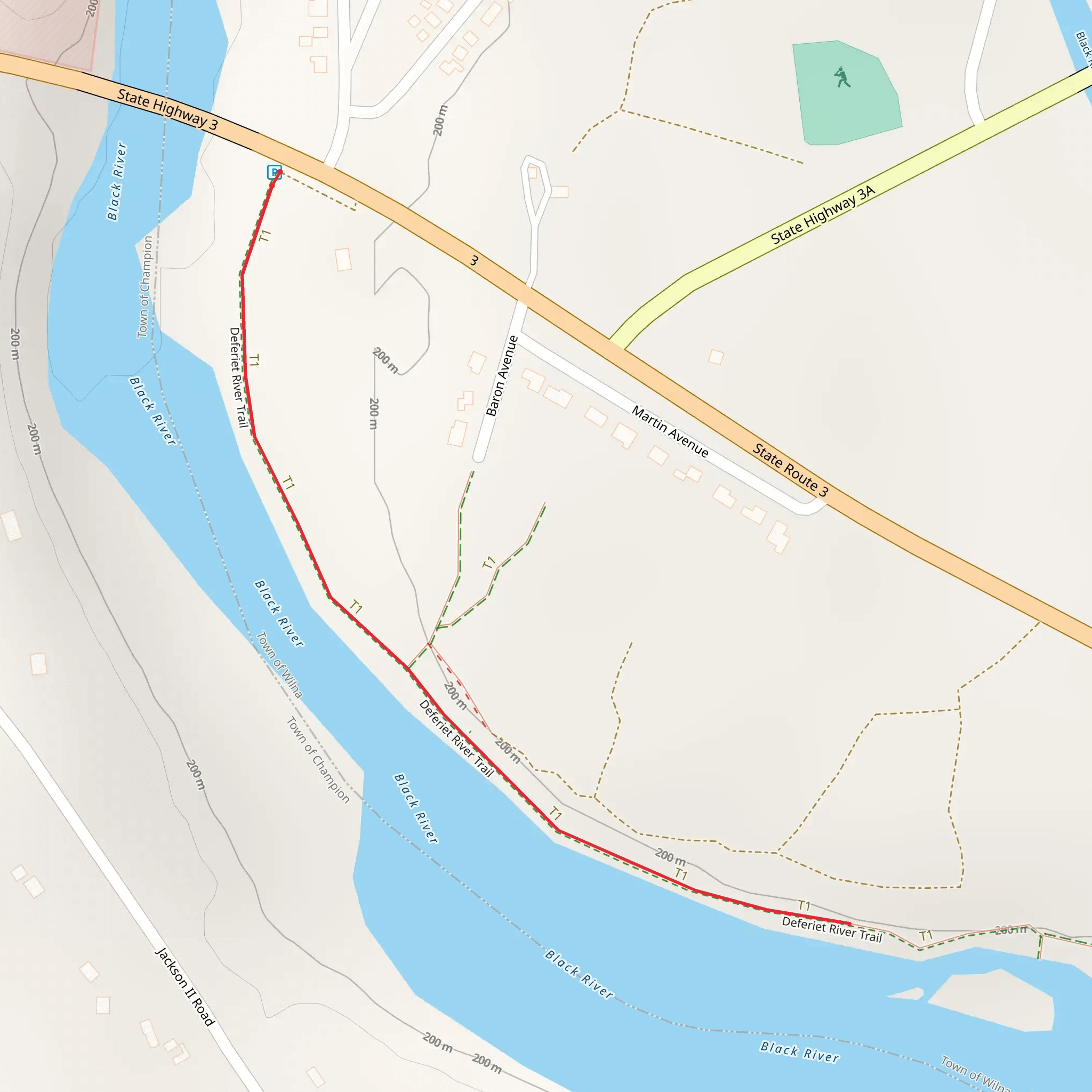 Deferiet River Trail mobile static map