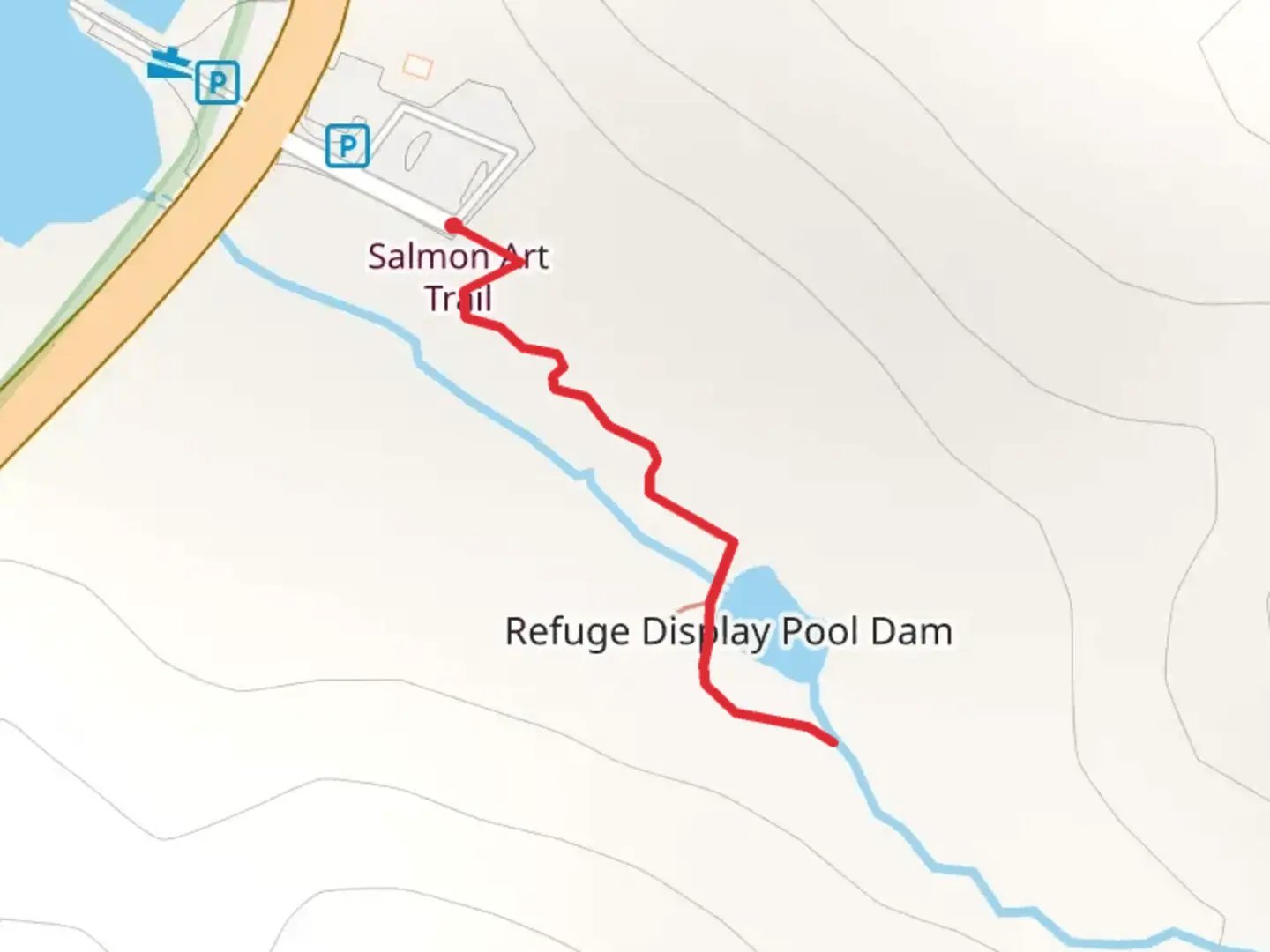 An image depicting the trail Salmon Art Trail and its surrounding area.
