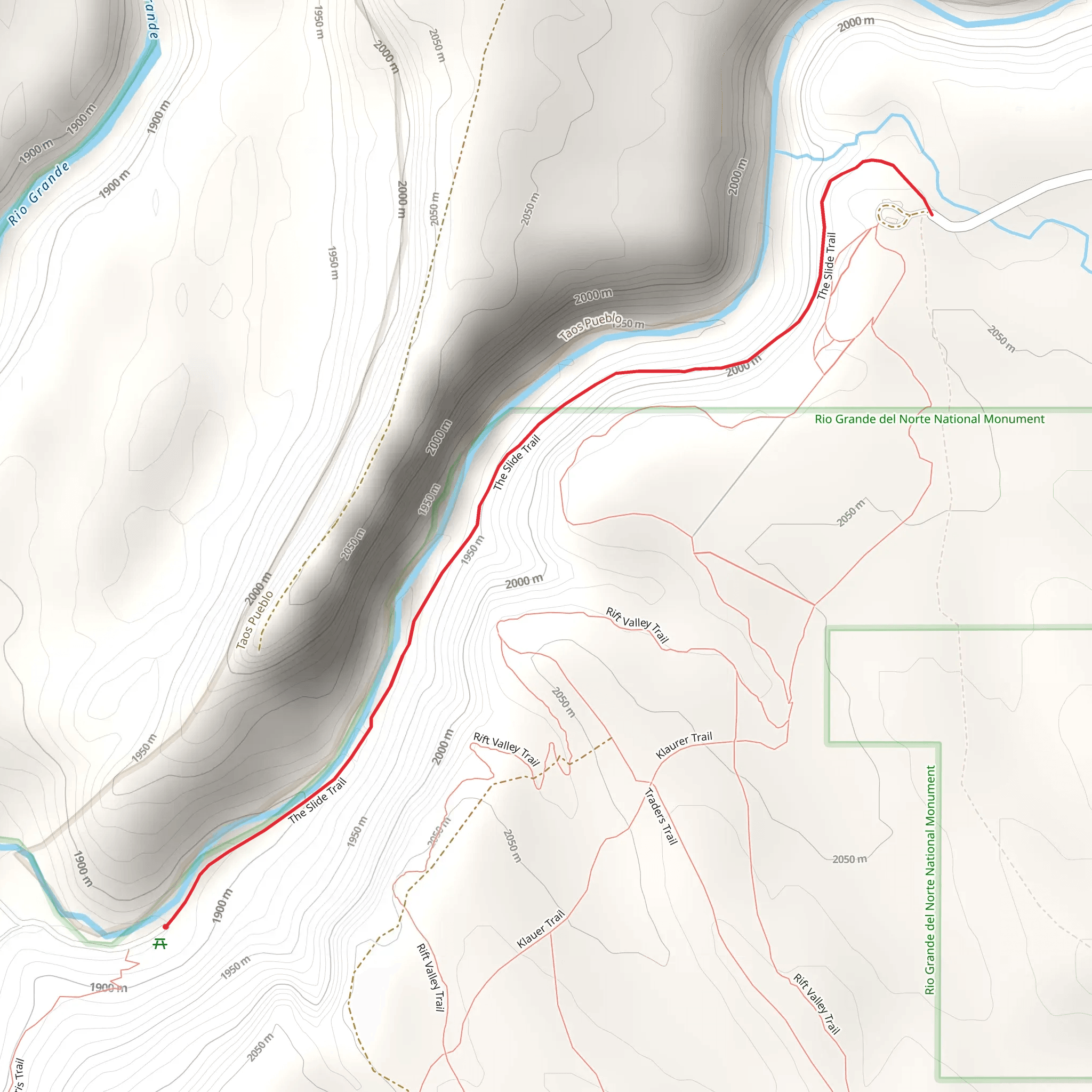 The Slide Trail mobile static map