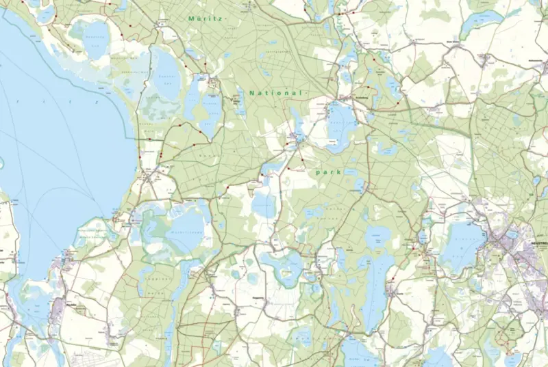 Kompass Wanderkarten Müritz National Park on HiiKER
