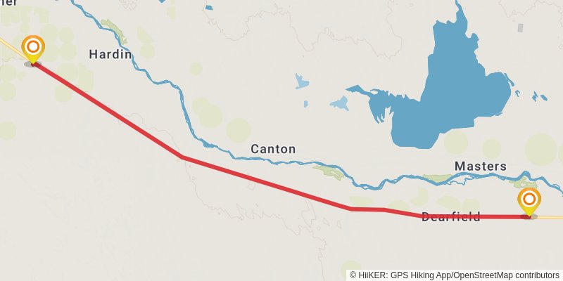 American Discovery Trail North Route stage 214 Map