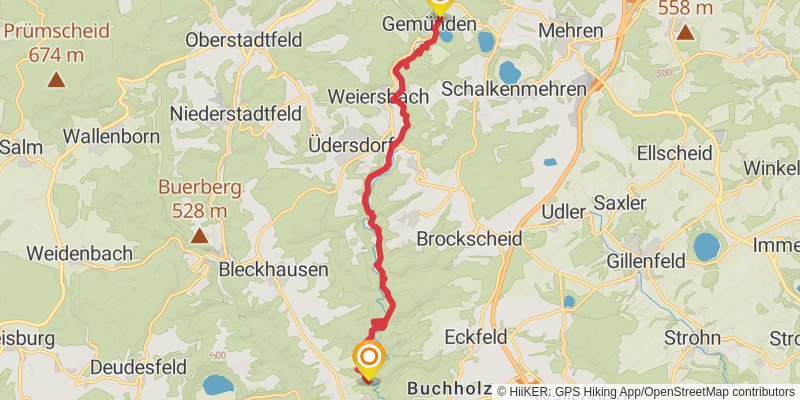 Der Lieserpfad stage 2 Map