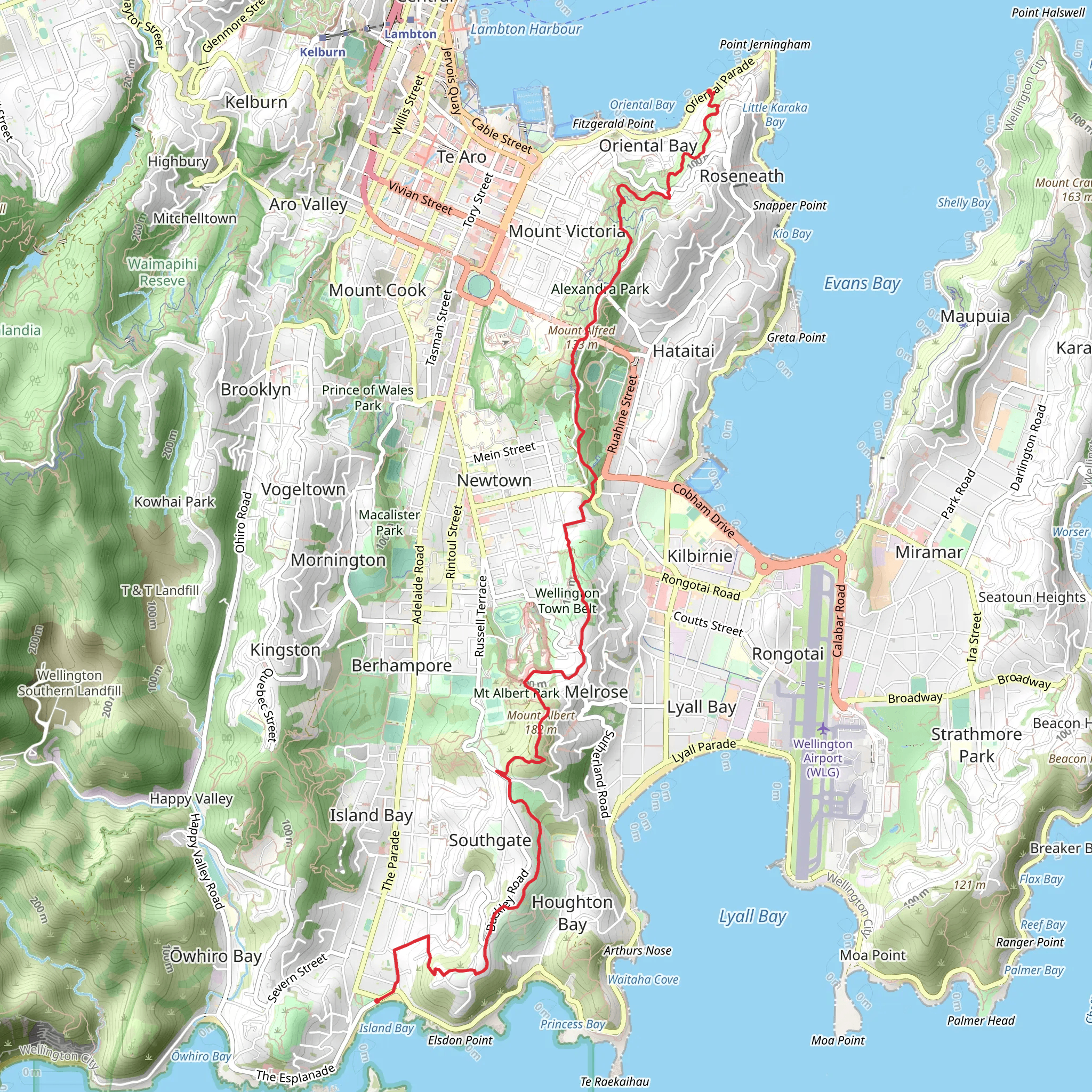 Southern Walkway mobile static map