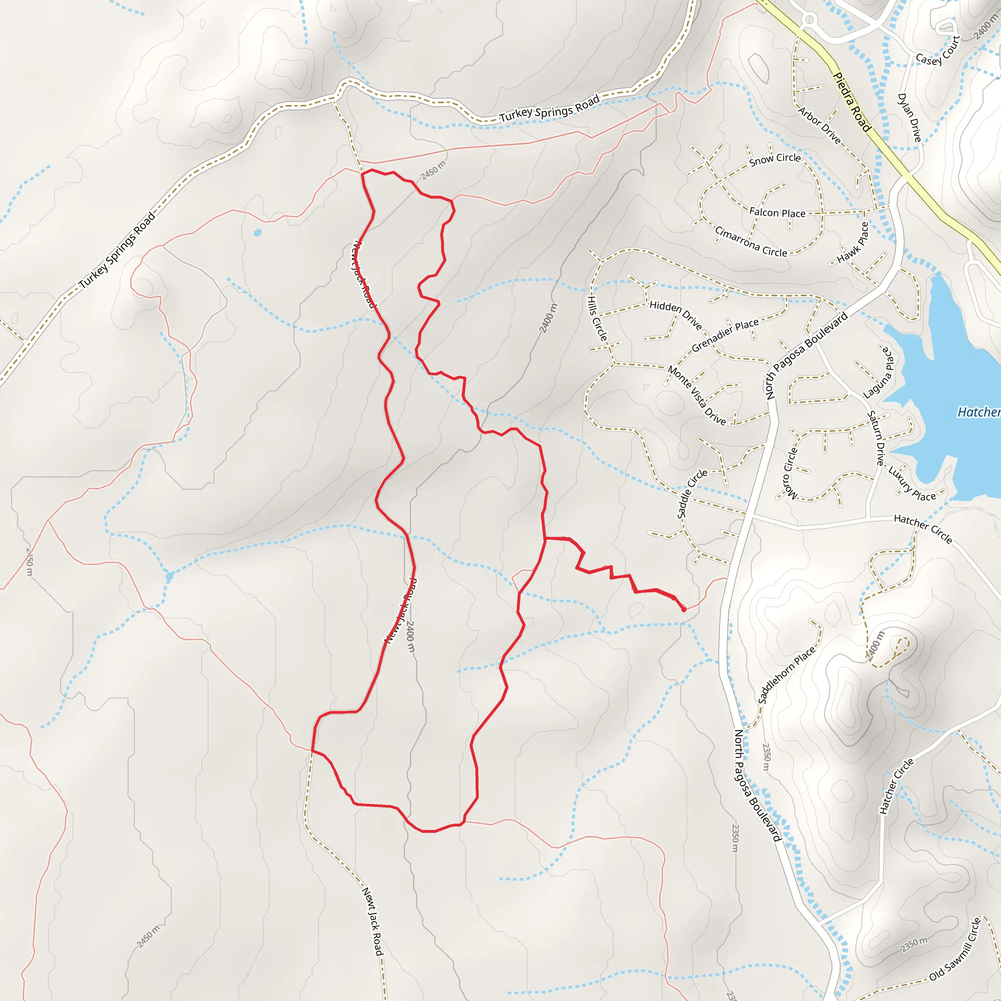 New Jack Road and Catamount Loop mobile static map