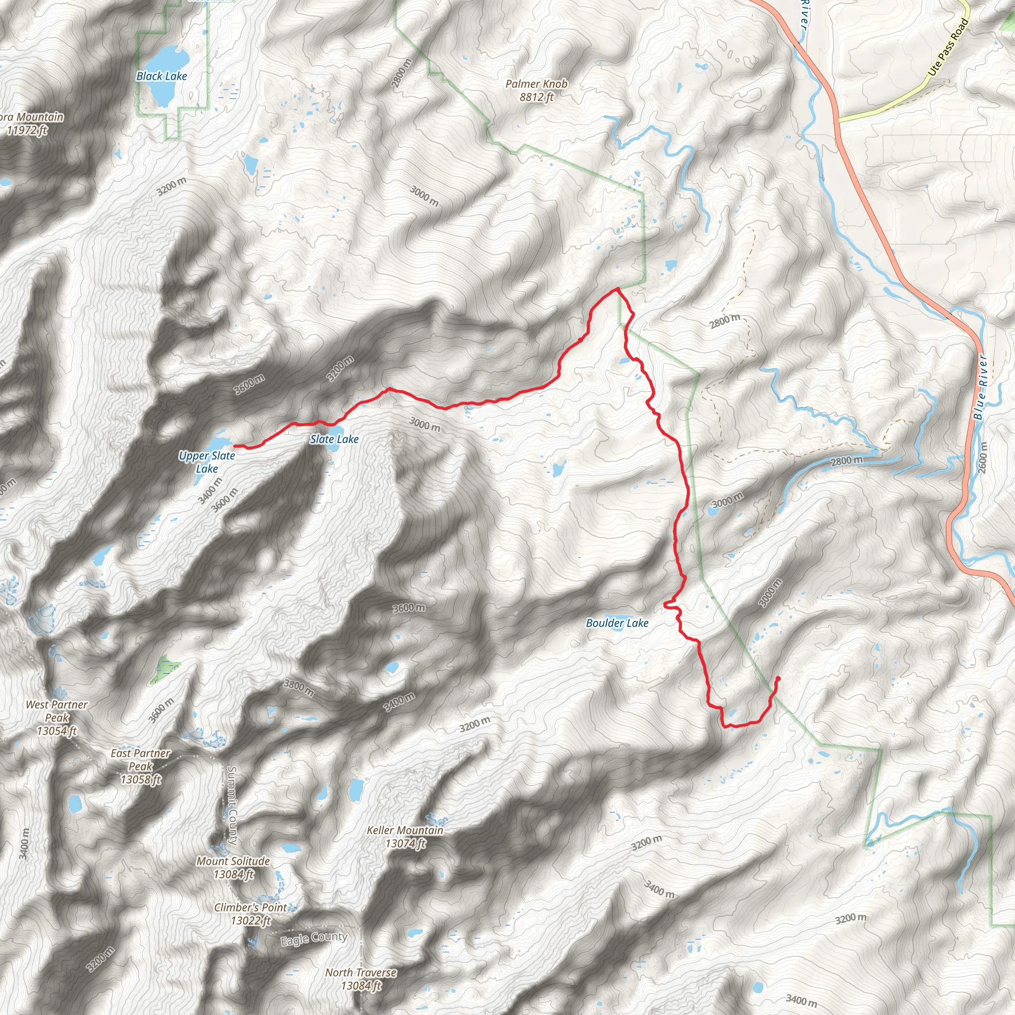 Slate Creek Trail mobile static map