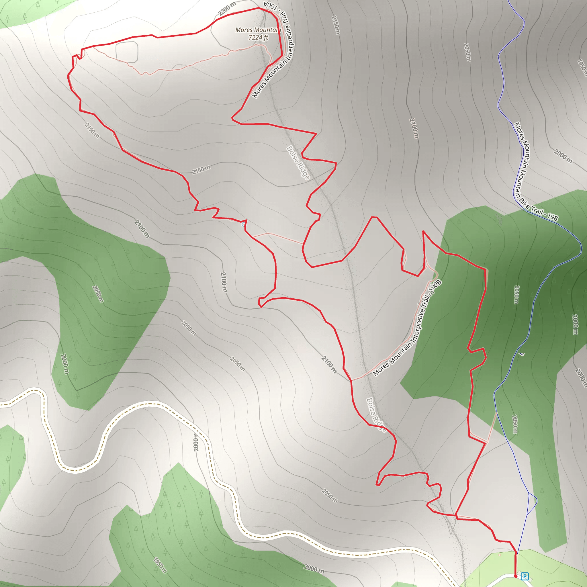 Mores Mountain Loop mobile static map