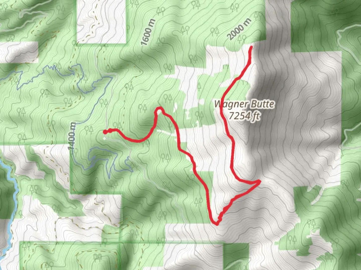 An image depicting the trail Wagner Butte Trail and its surrounding area.