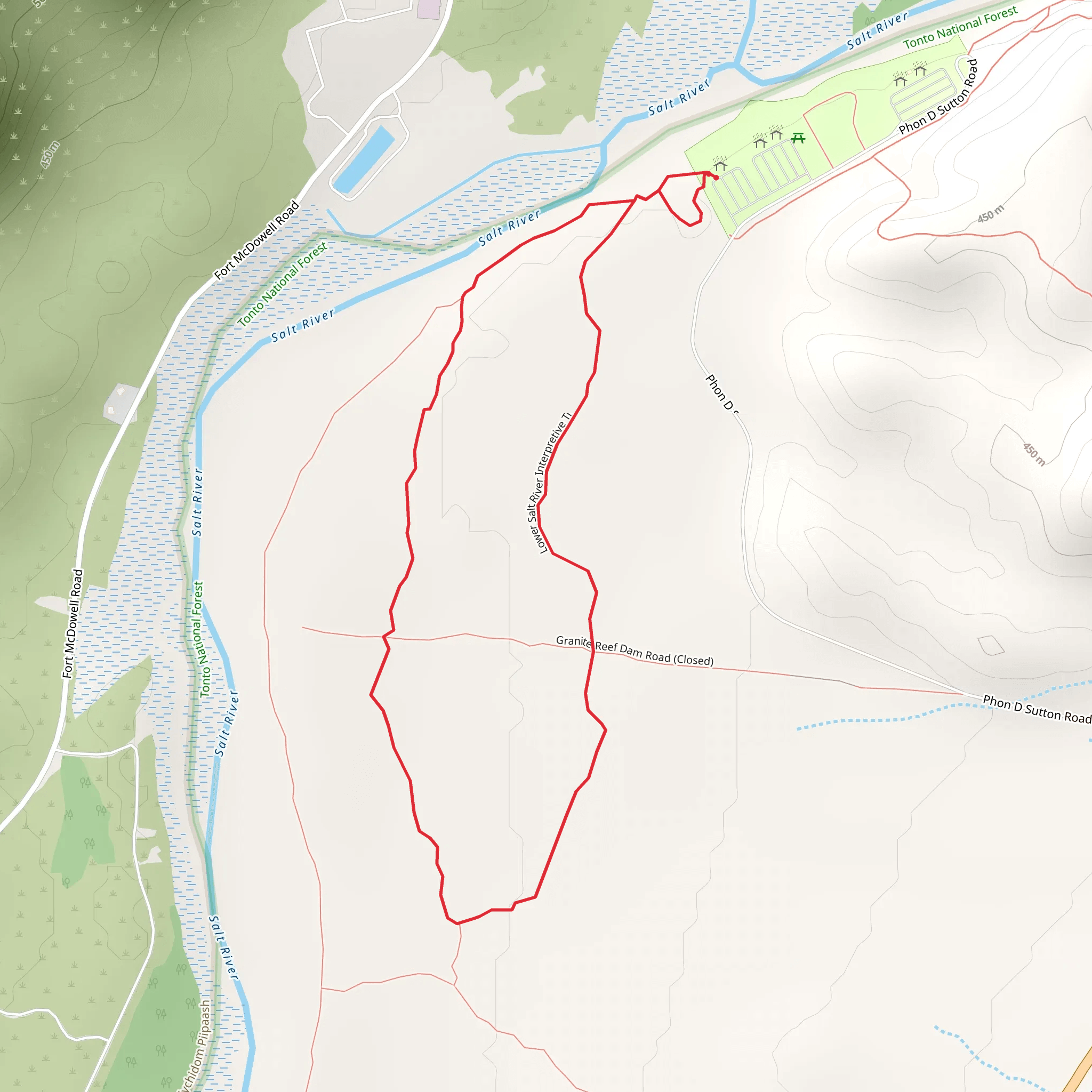 Lower Salt River Nature Trail mobile static map