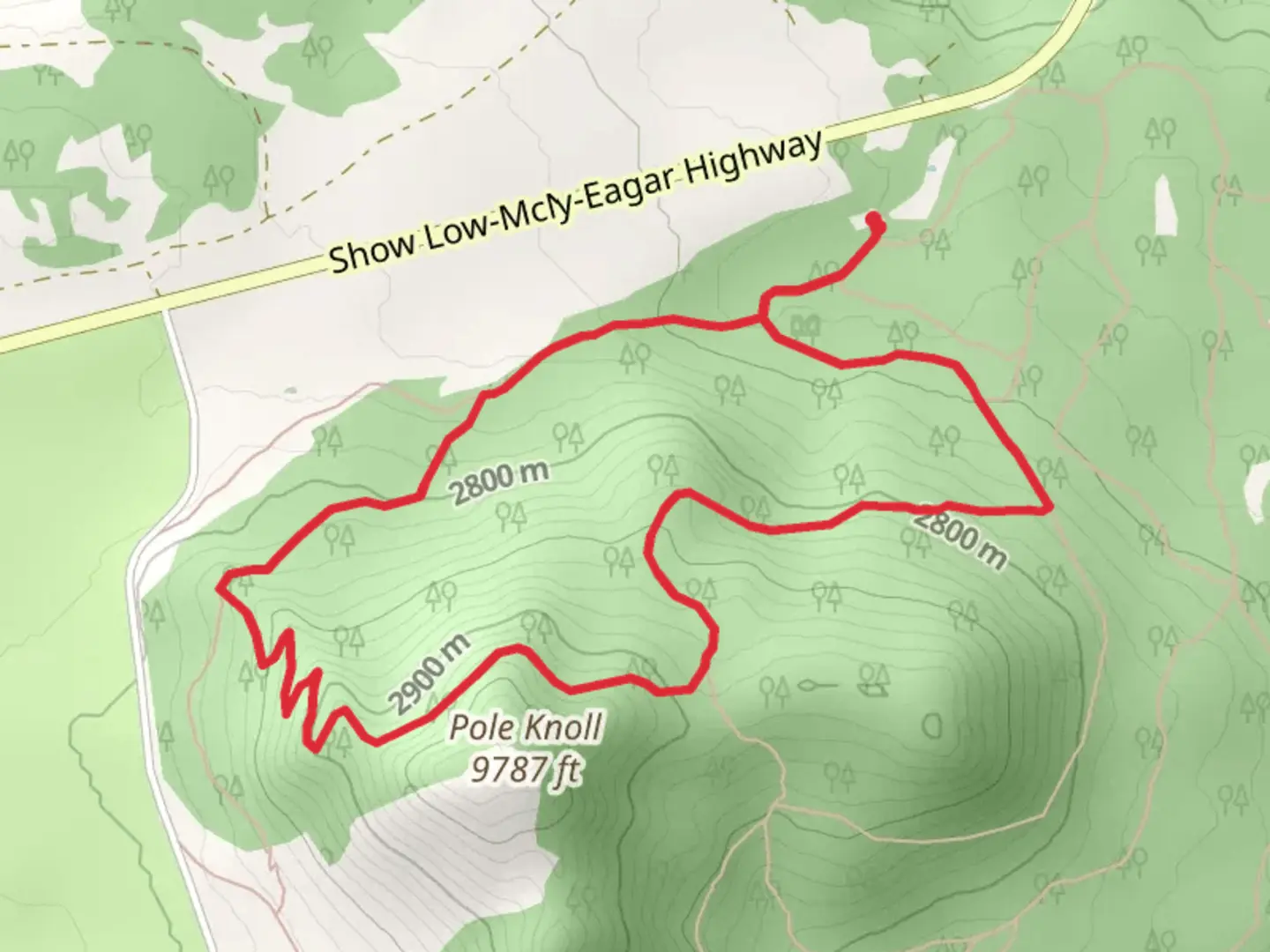 An image depicting the trail Viewpoint Trail Loop from Pole Knoll Parking Trailhead and its surrounding area.