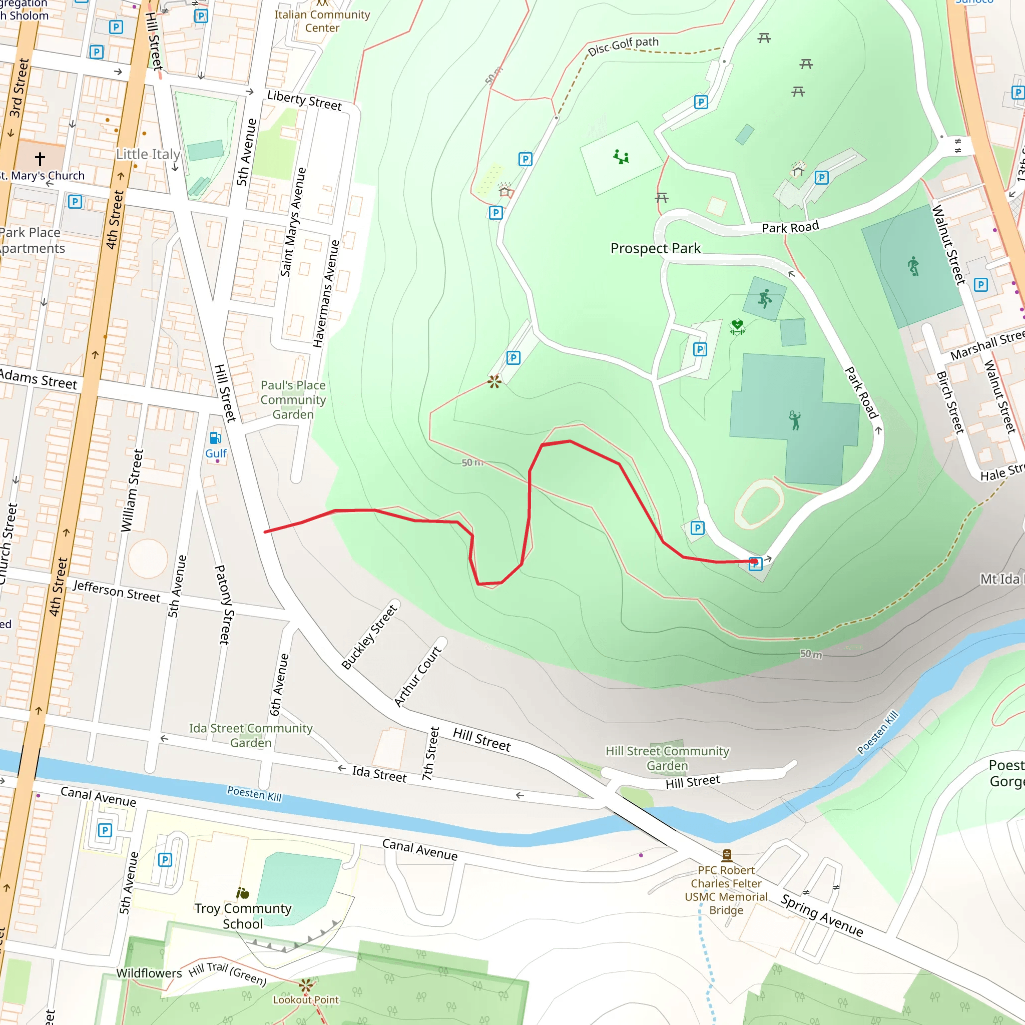 Garnet Douglass Baltimore Trail mobile static map