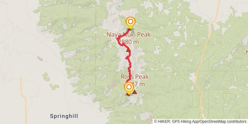 Bridger Ridge Trail stage 3 Map