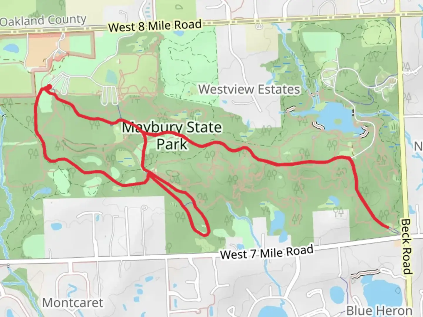 An image depicting the trail The Link Loop and its surrounding area.