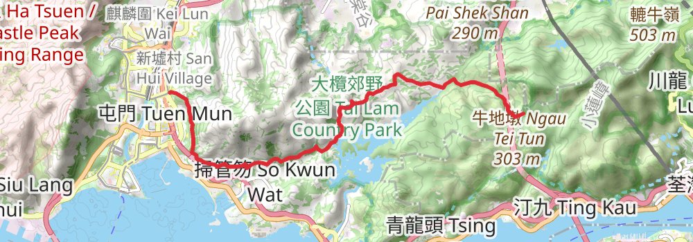 Maclehose Trail stage 7 Map