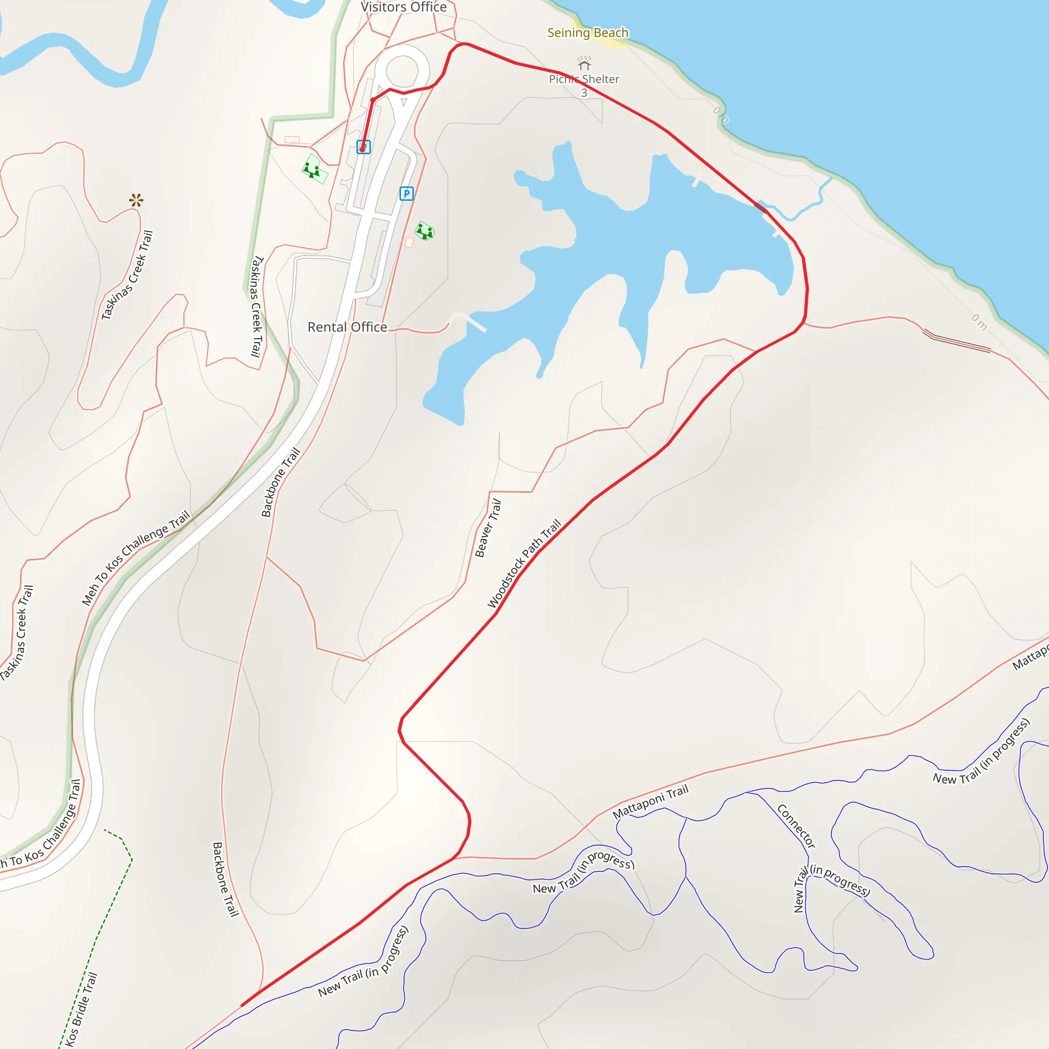 Woodstock Path Trail mobile static map