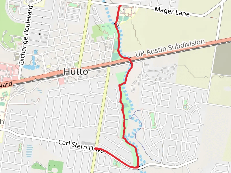 Walk along Cottonwood Creek from Carl Stern Drive