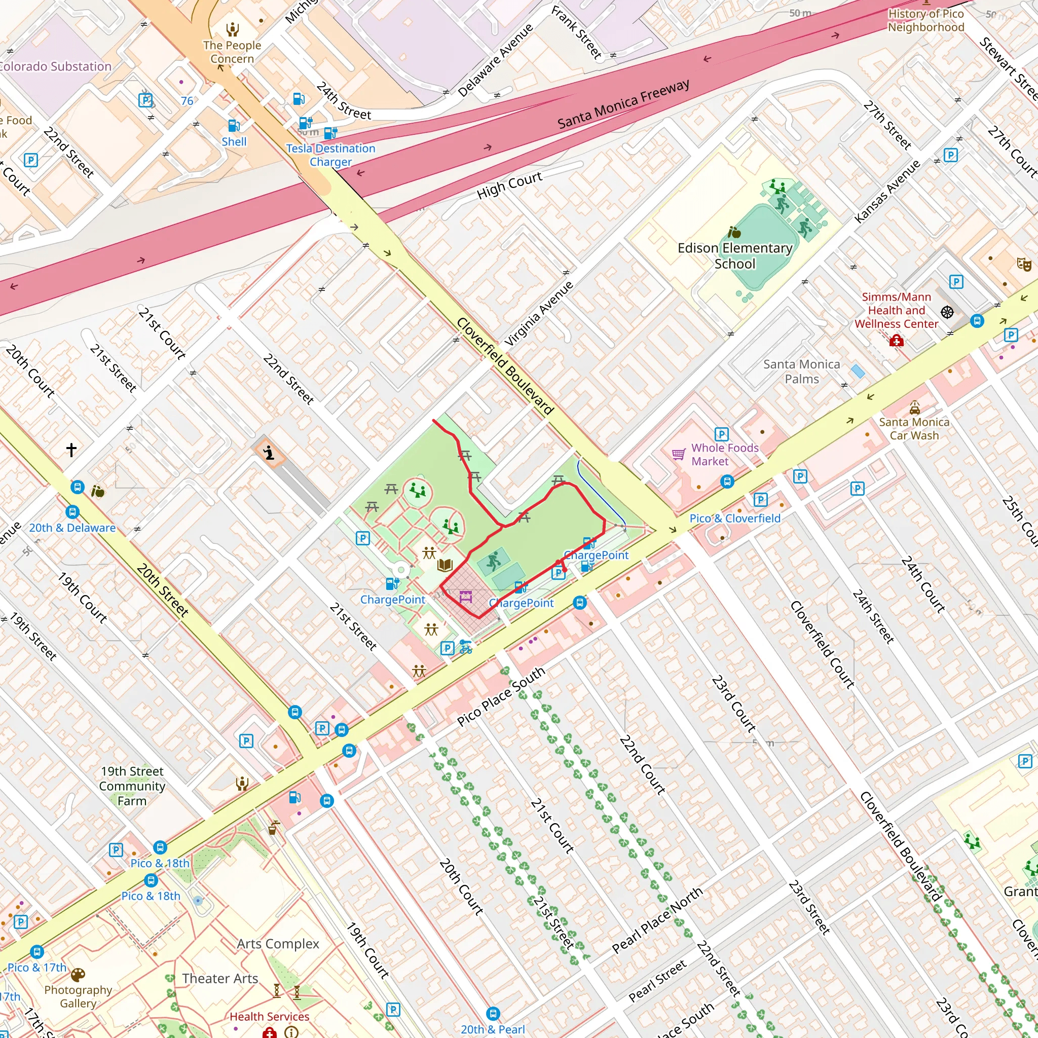 Virginia Avenue Park Loop mobile static map