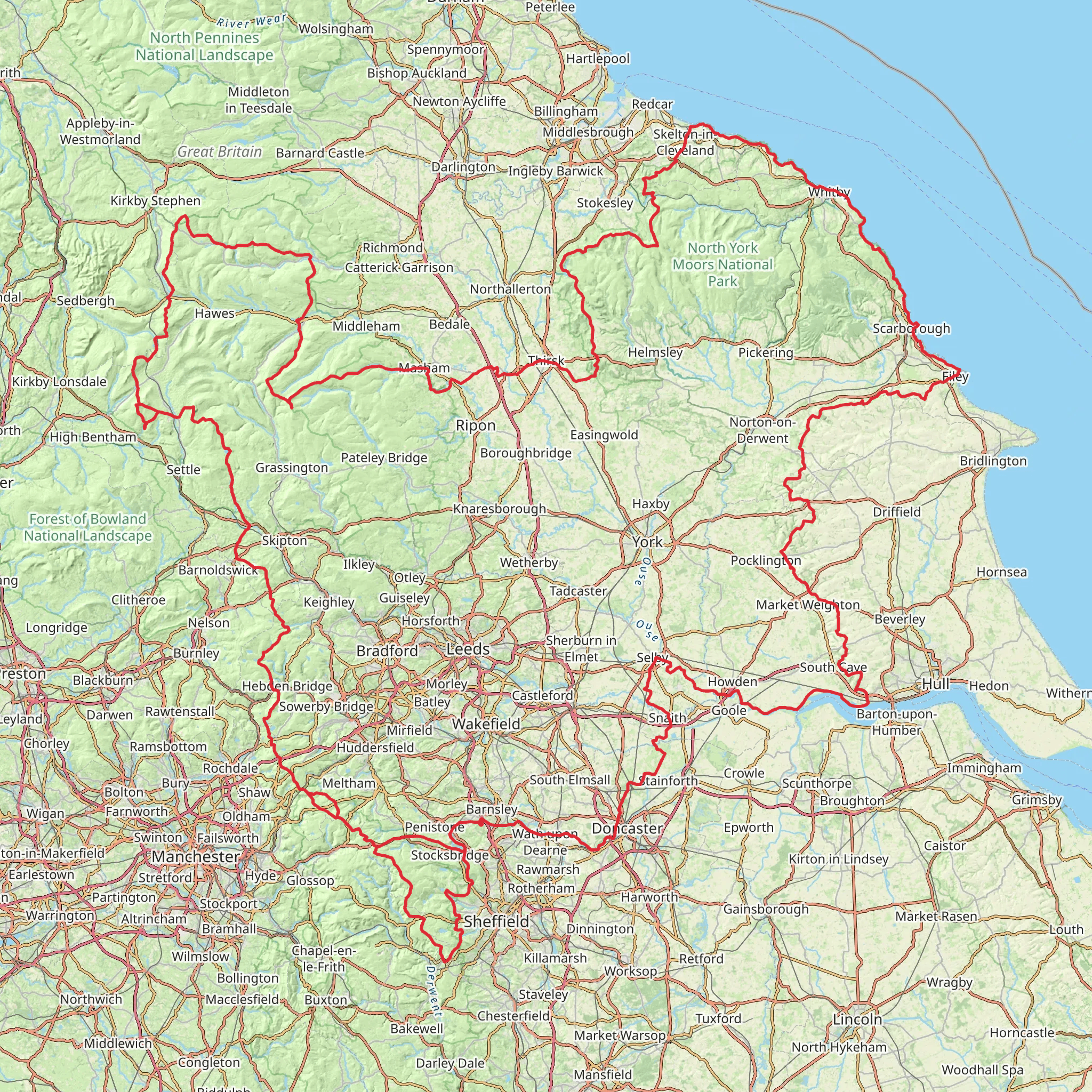 Wild Yorkshire Way mobile static map