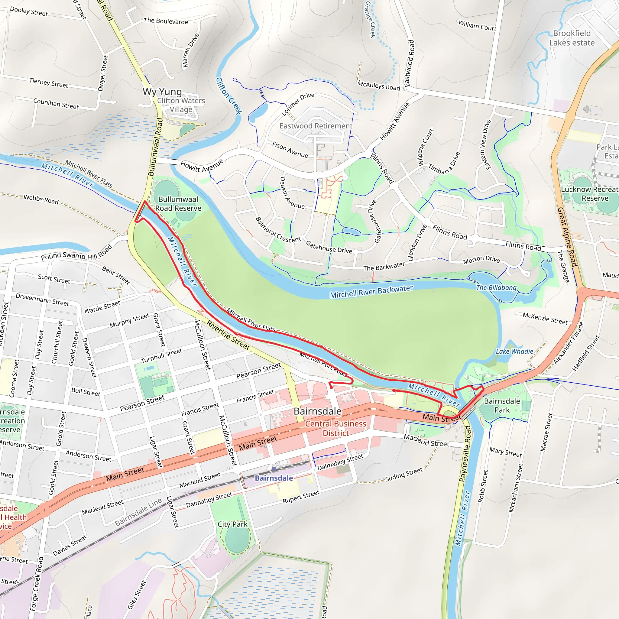 Mitchell River Loop Walk mobile static map