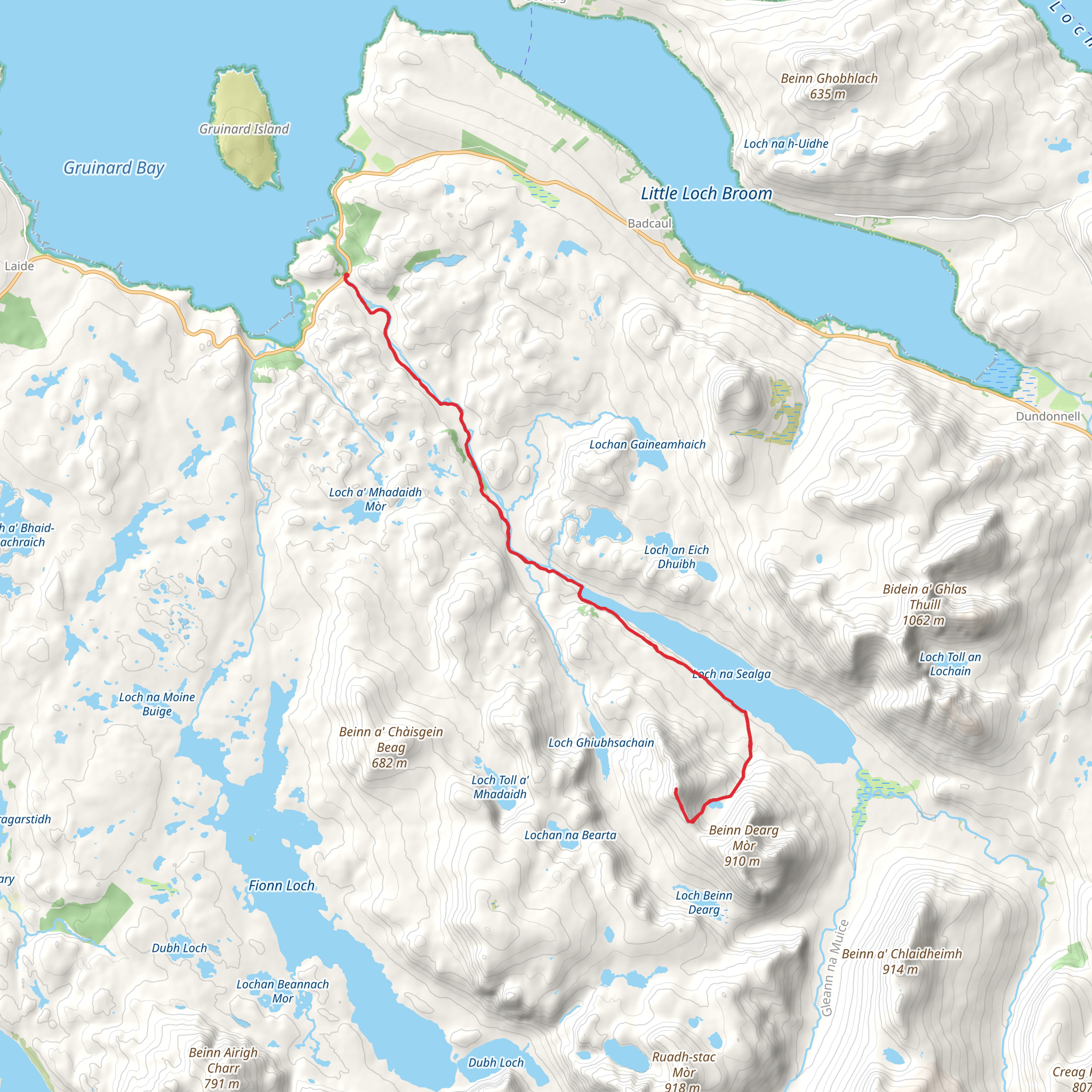 Beinn Dearg Bheag mobile static map