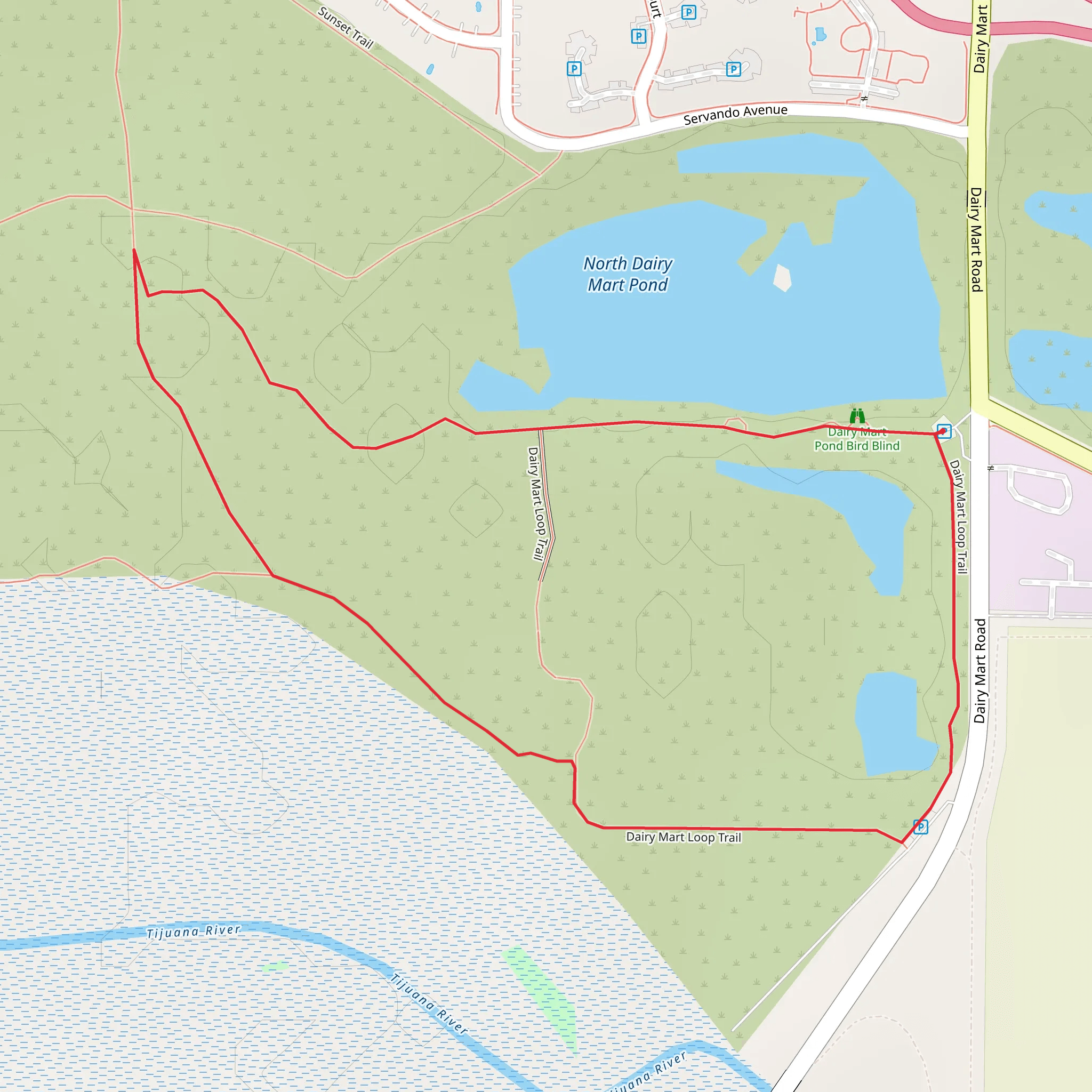 Dairy Mart Loop Trail mobile static map