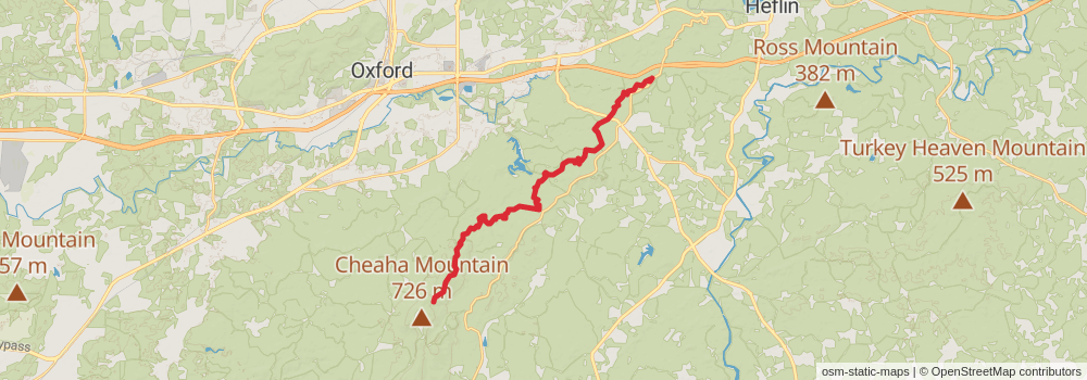 American Perimeter Trail - The South Primary stage 76 Map