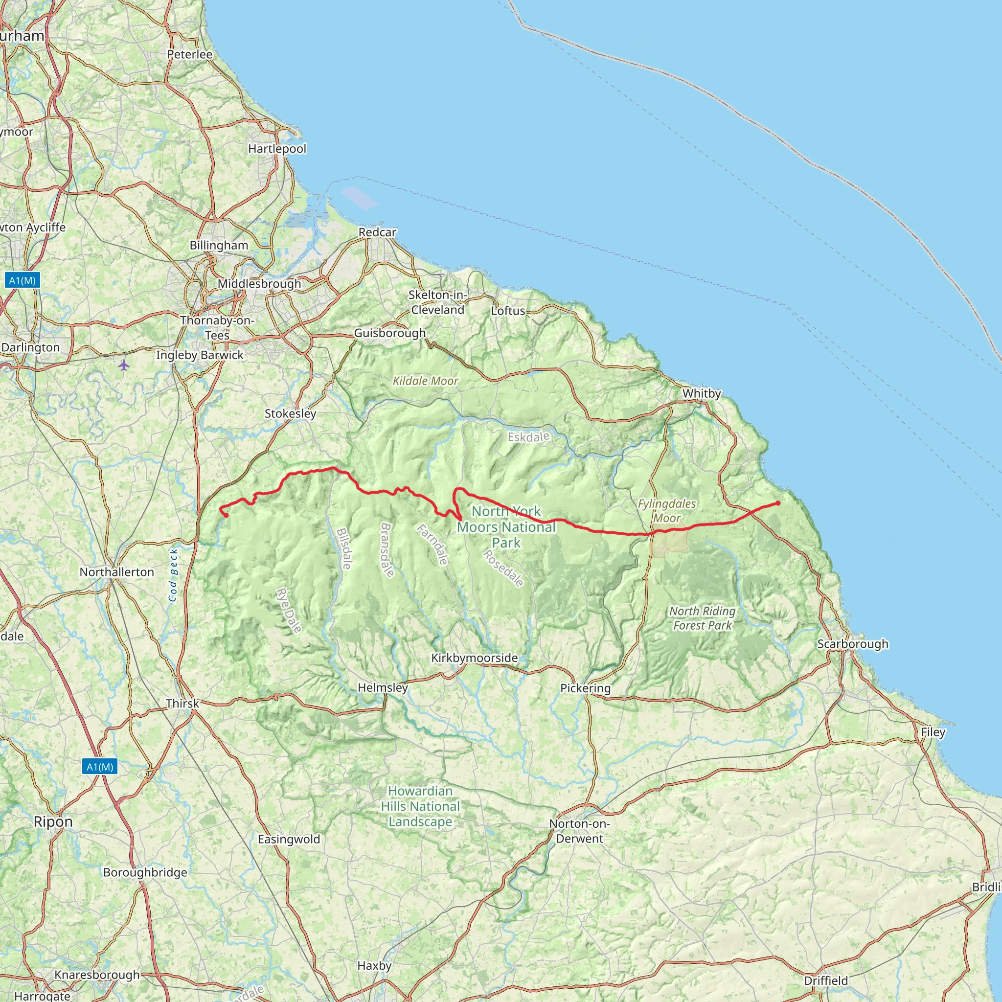 Lyke Wake Walk mobile static map