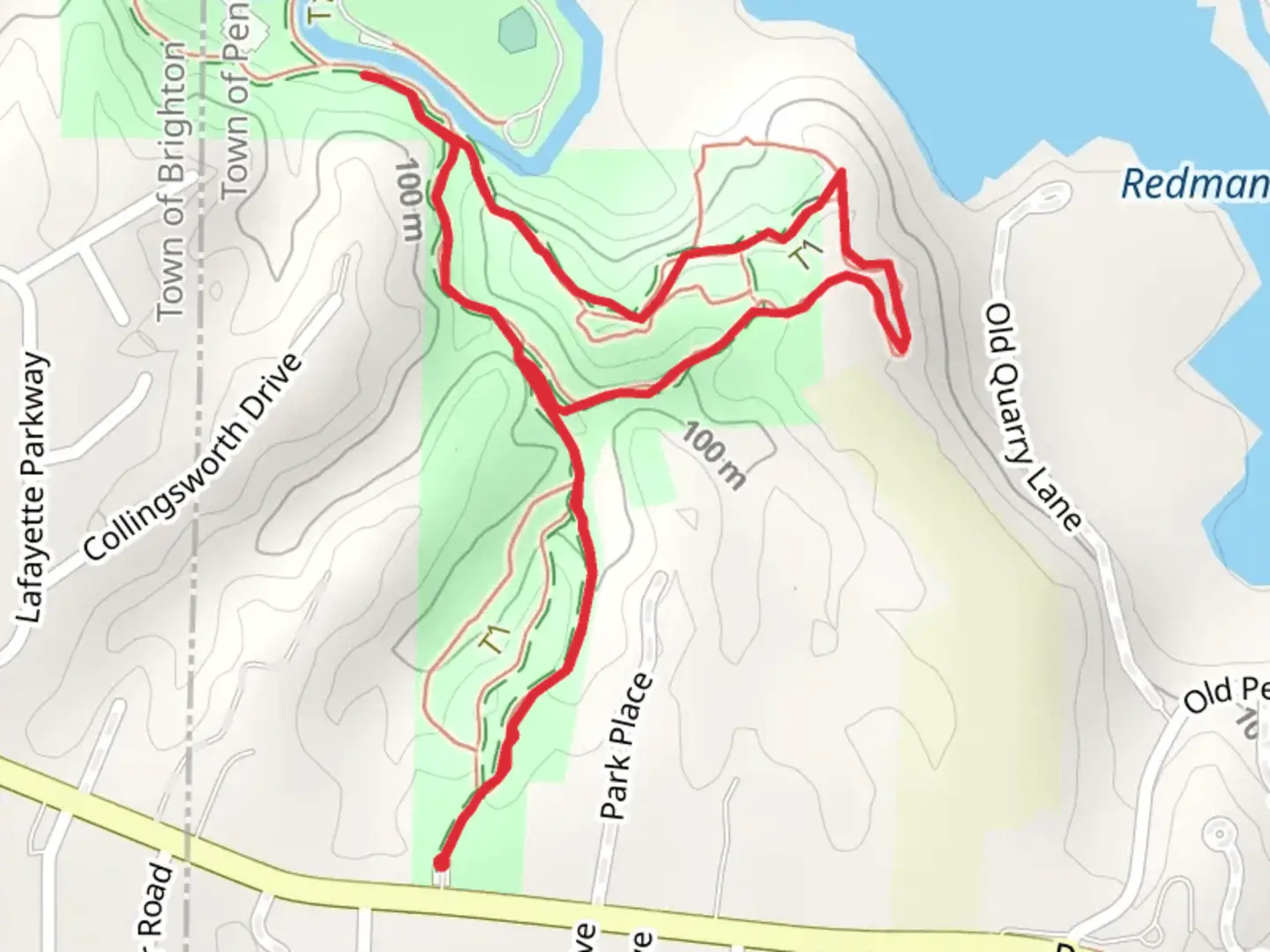 An image depicting the trail Overlook Loop Trail via Coyote Den Trail and its surrounding area.