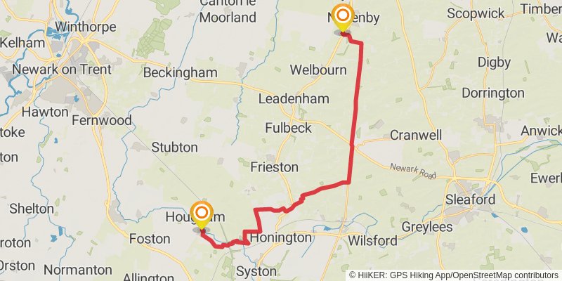 Viking Way stage 8 Map