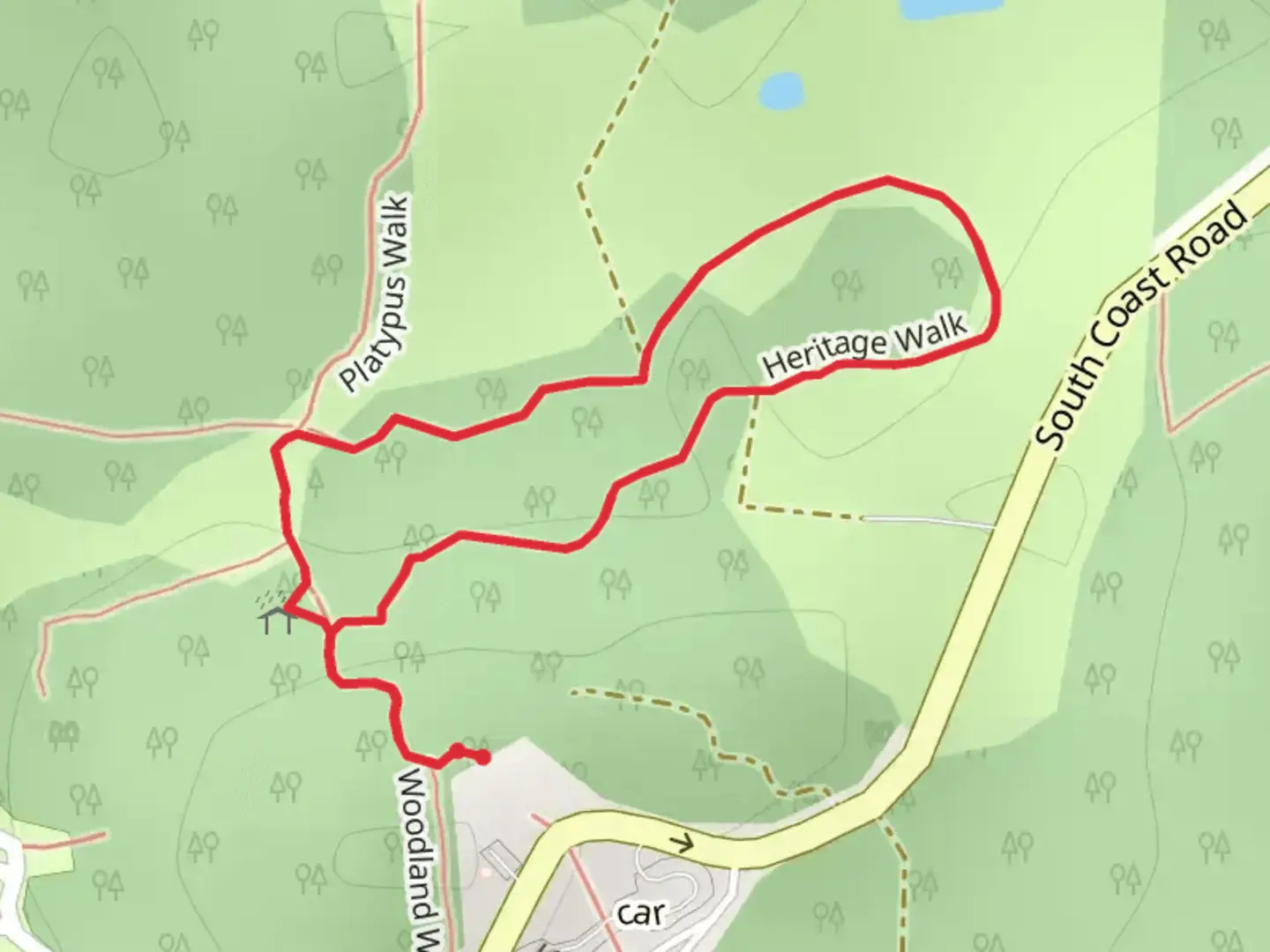 An image depicting the trail Rocky River Heritage Walk and its surrounding area.