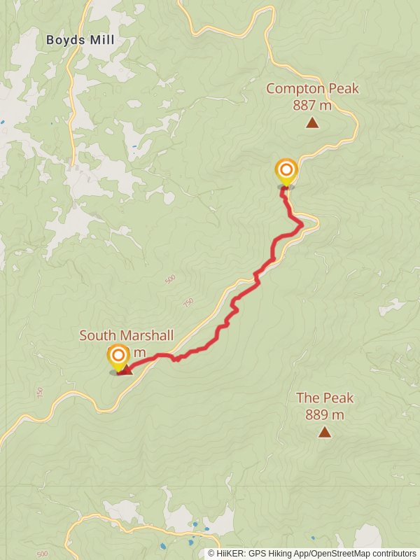 South Marshall and North Marshall Peak via Appalachian Trail