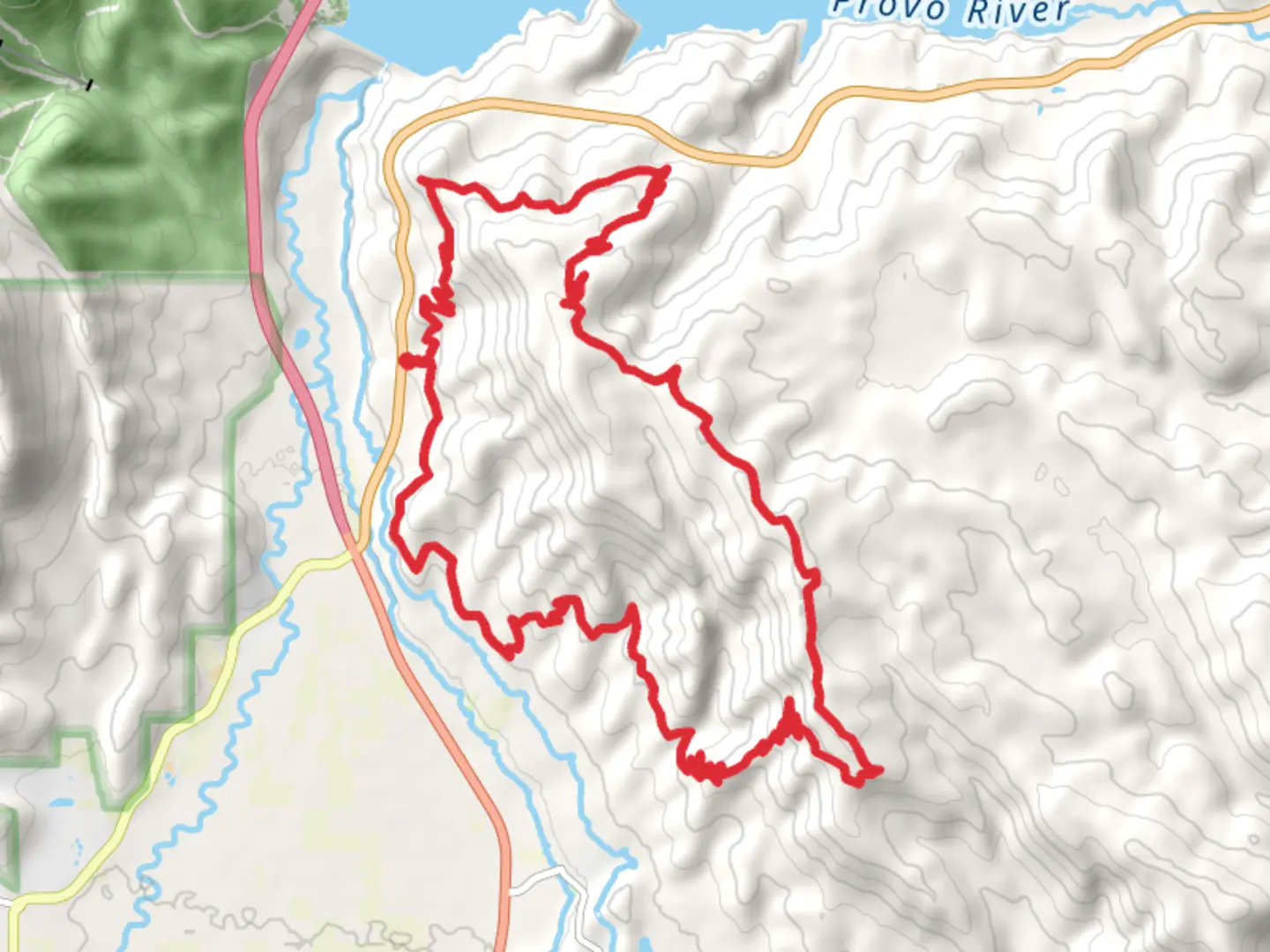 An image depicting the trail Coyote Long Loop and its surrounding area.