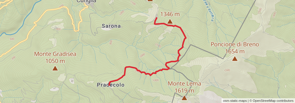 Sentiero Italia - Alps Section stage 105 Map