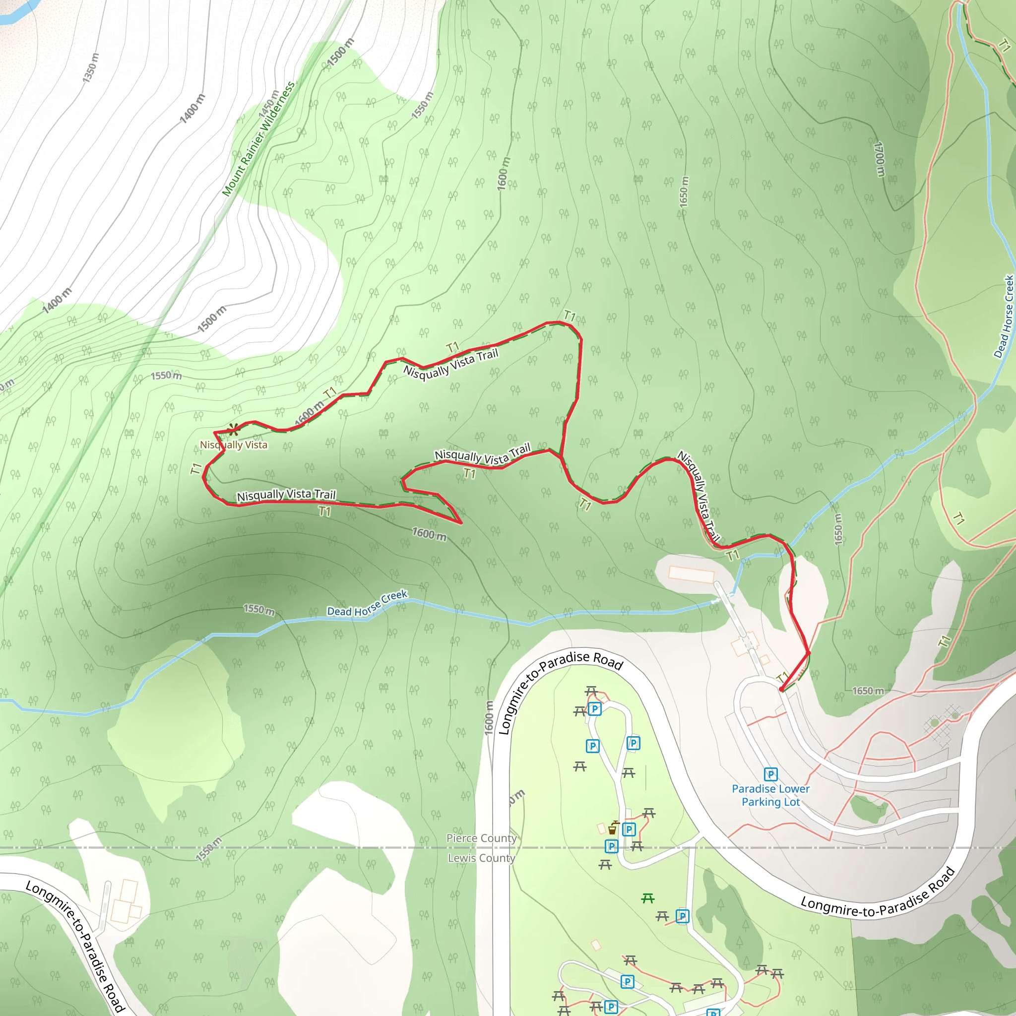 Nisqually Vista Trail mobile static map