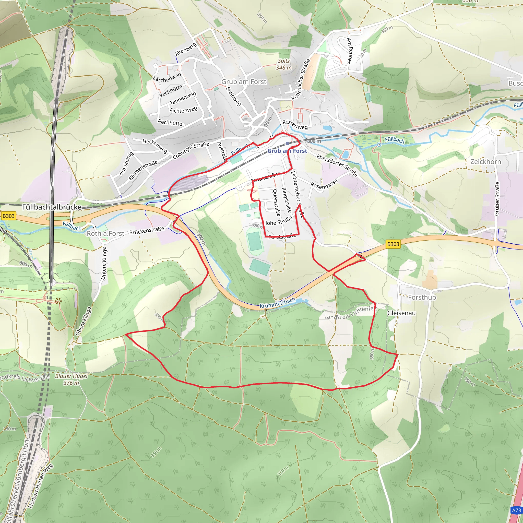 Rundweg Grub G1 mobile static map