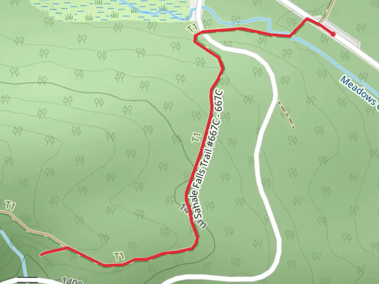 An image depicting the trail Sahale Falls Trail and its surrounding area.