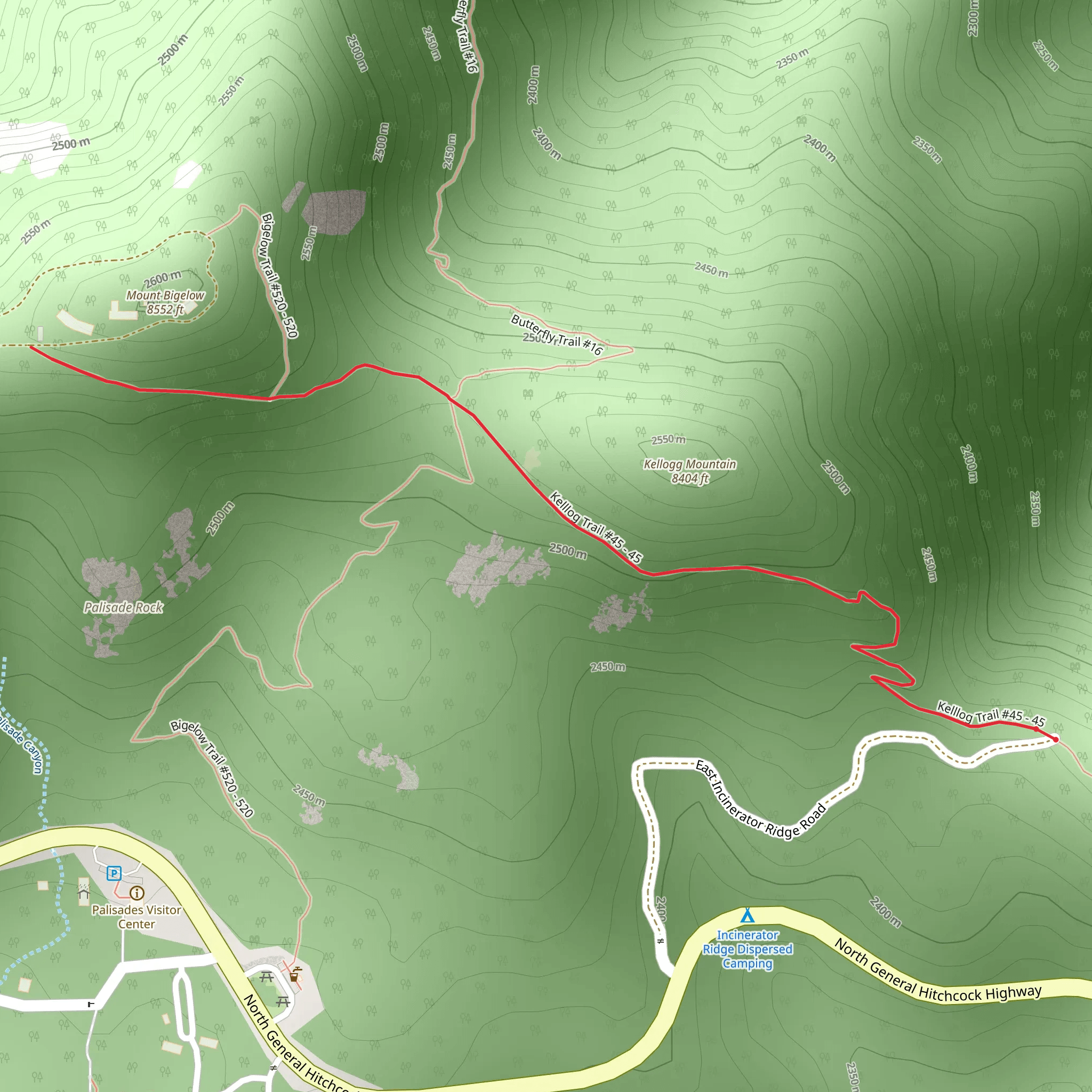 Kellogg Trail mobile static map