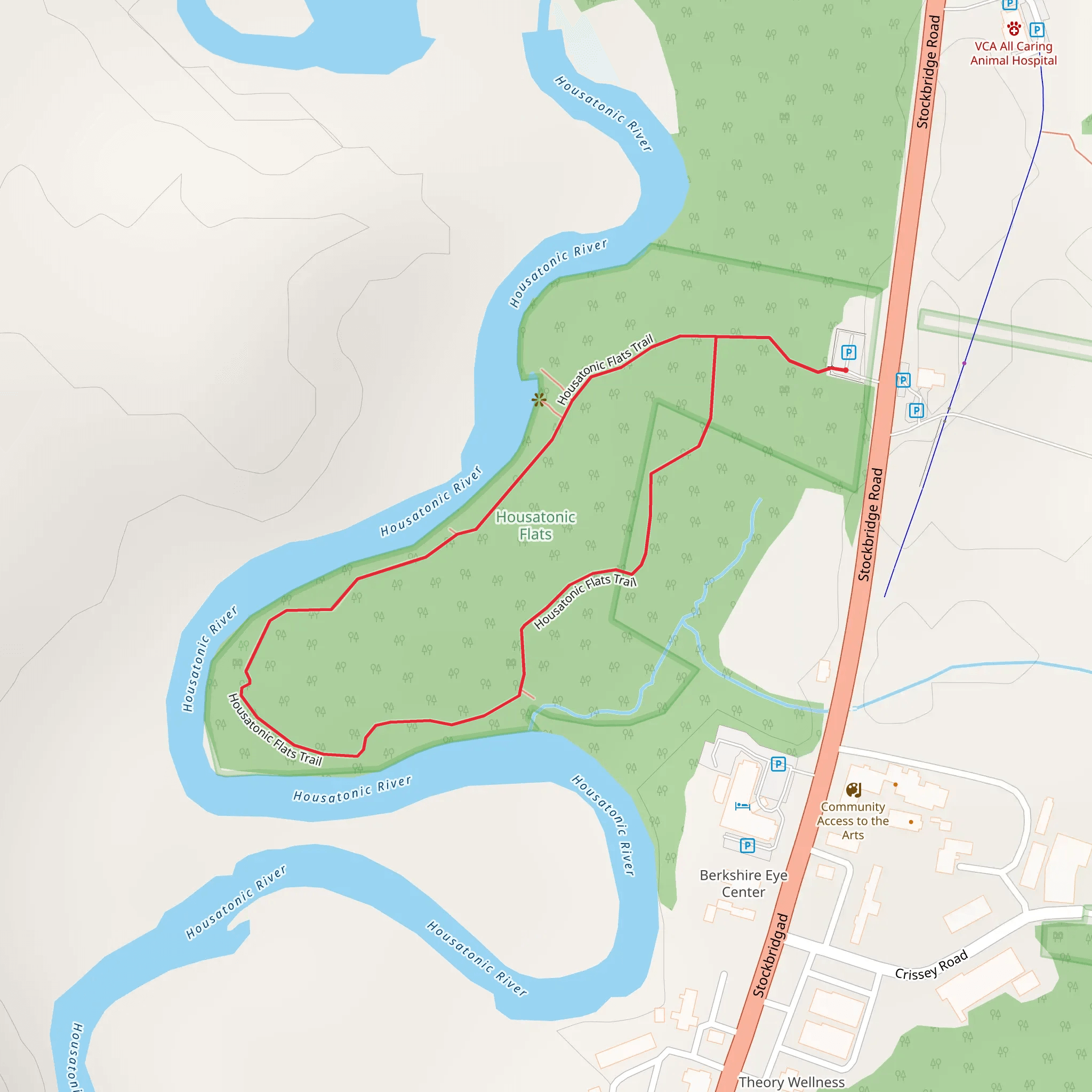 Housatonic Flats Trail mobile static map