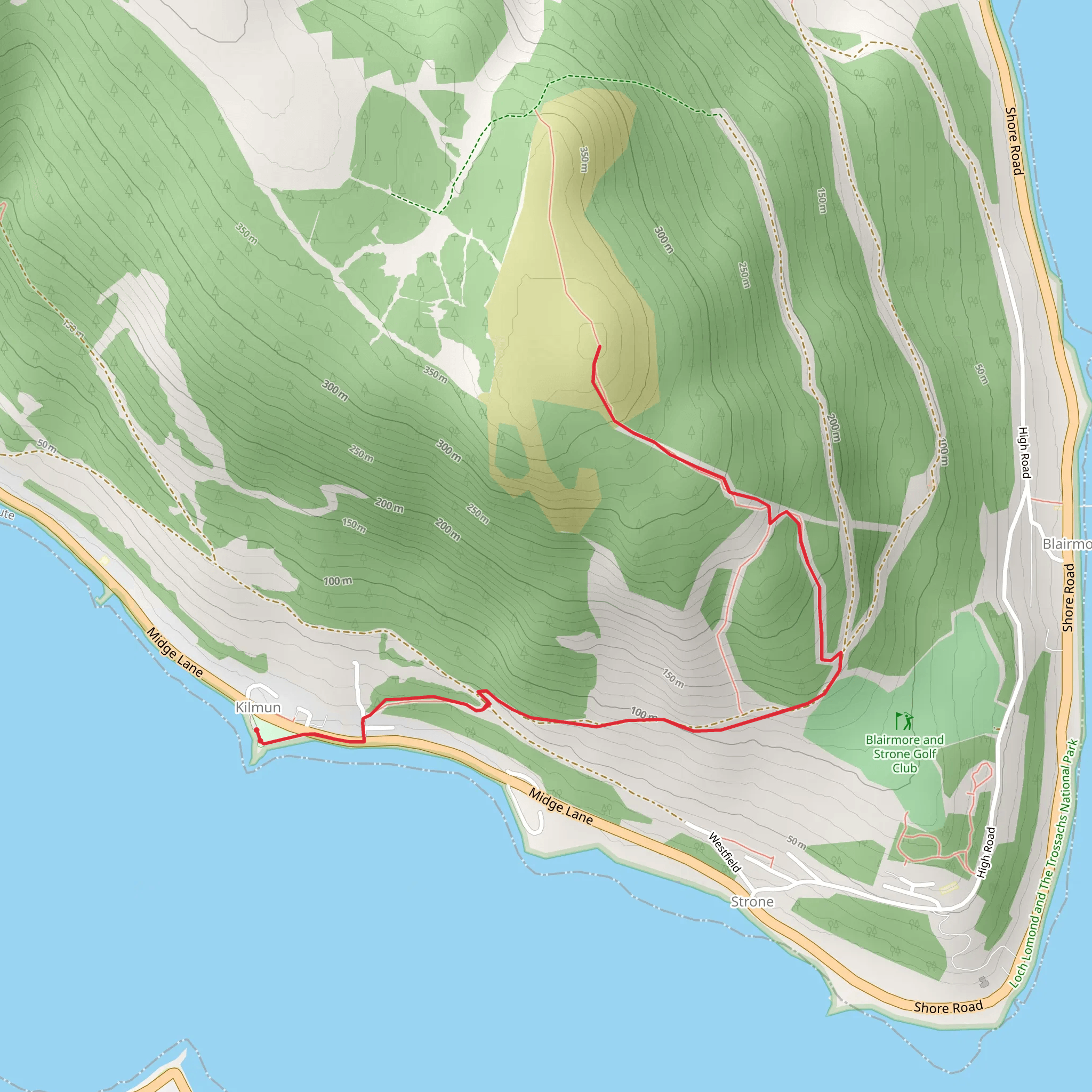 Strone Hill Trail mobile static map