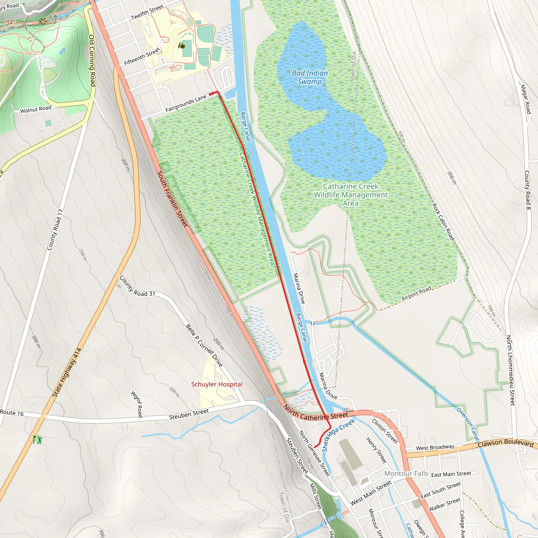 Catharine Valley Trail mobile static map