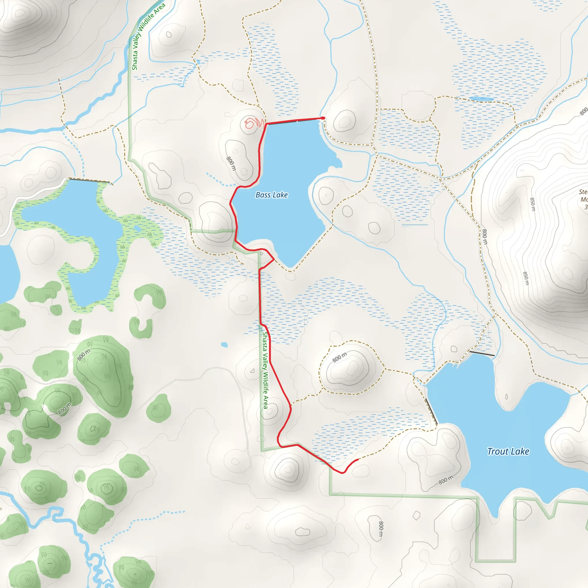Bass Lake South Walk mobile static map