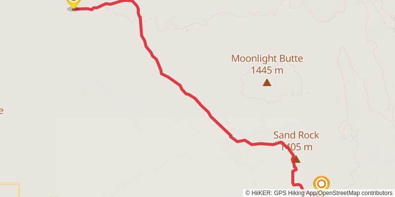 Ultra Pedestrian North Loop stage 130 Map