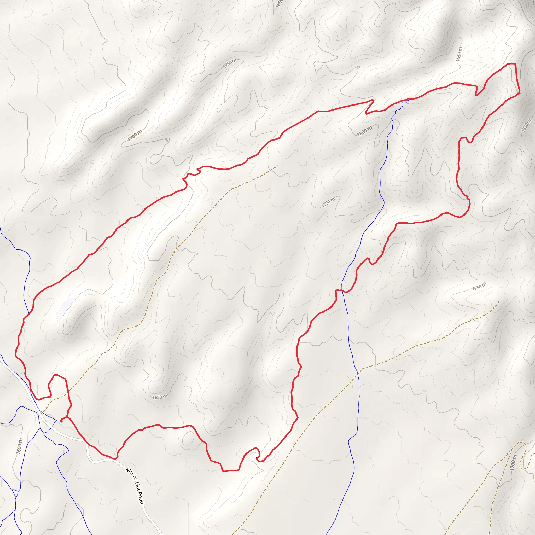 Jackalope Loop Trail mobile static map