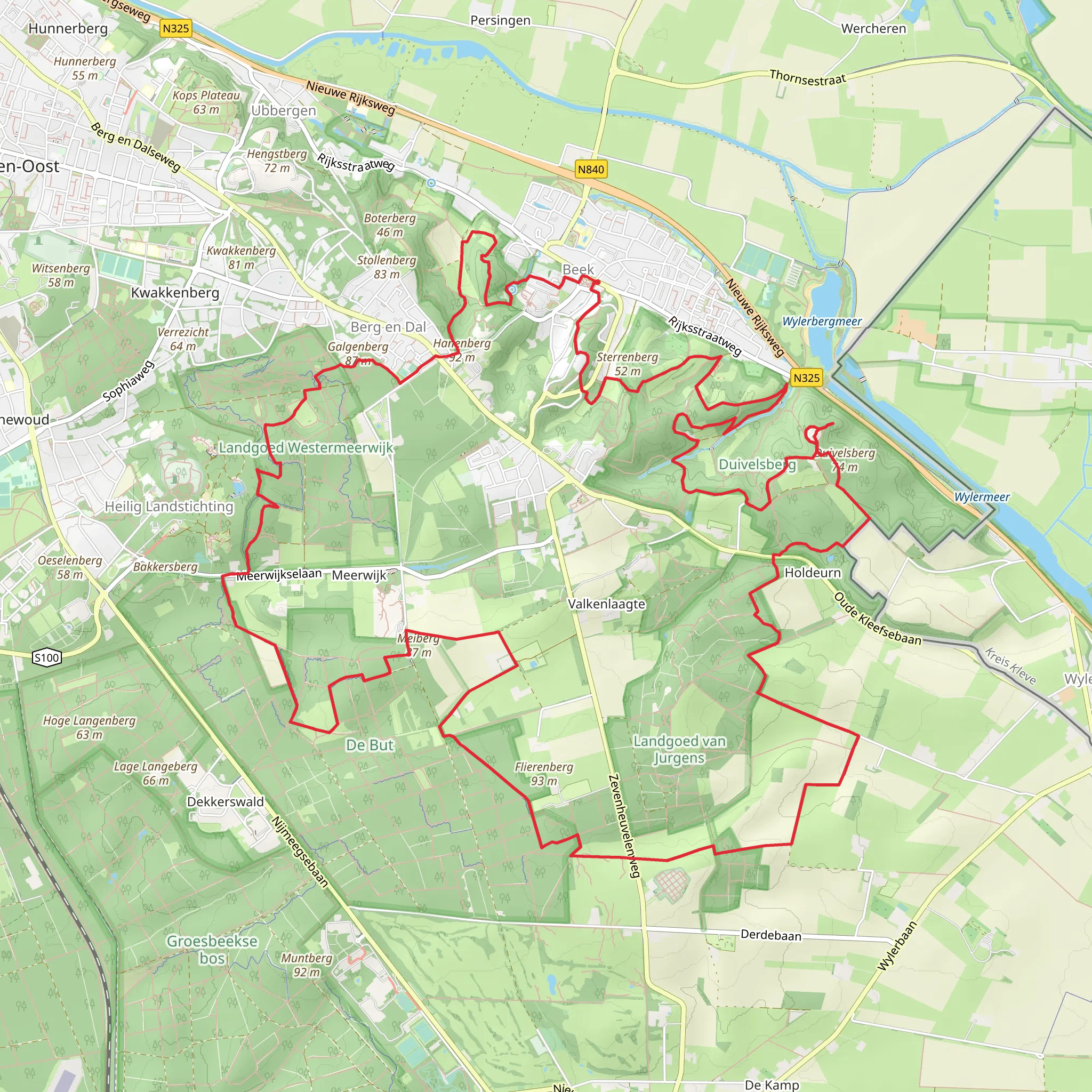 Duivelsberg, t Grueske Galgenberg and Ravenberg Loop mobile static map