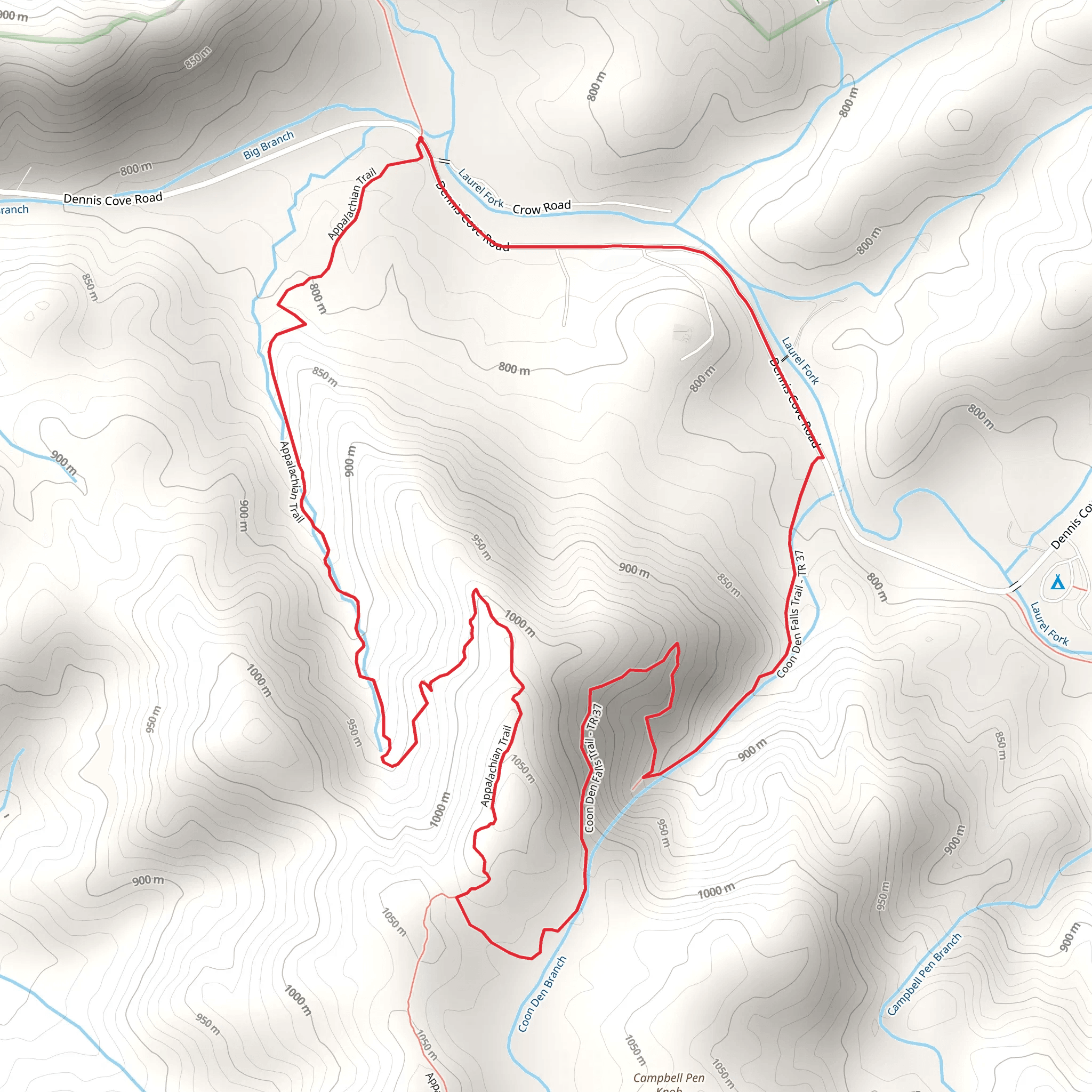 Dennis Cove Road Loop mobile static map