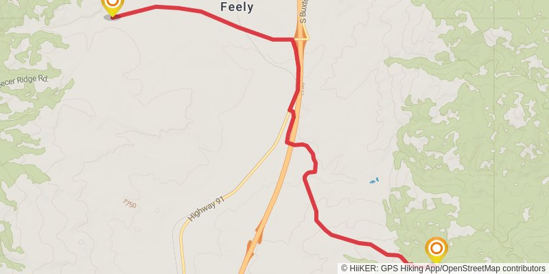 Continental Divide Trail - Montana And Idaho stage 43 Map
